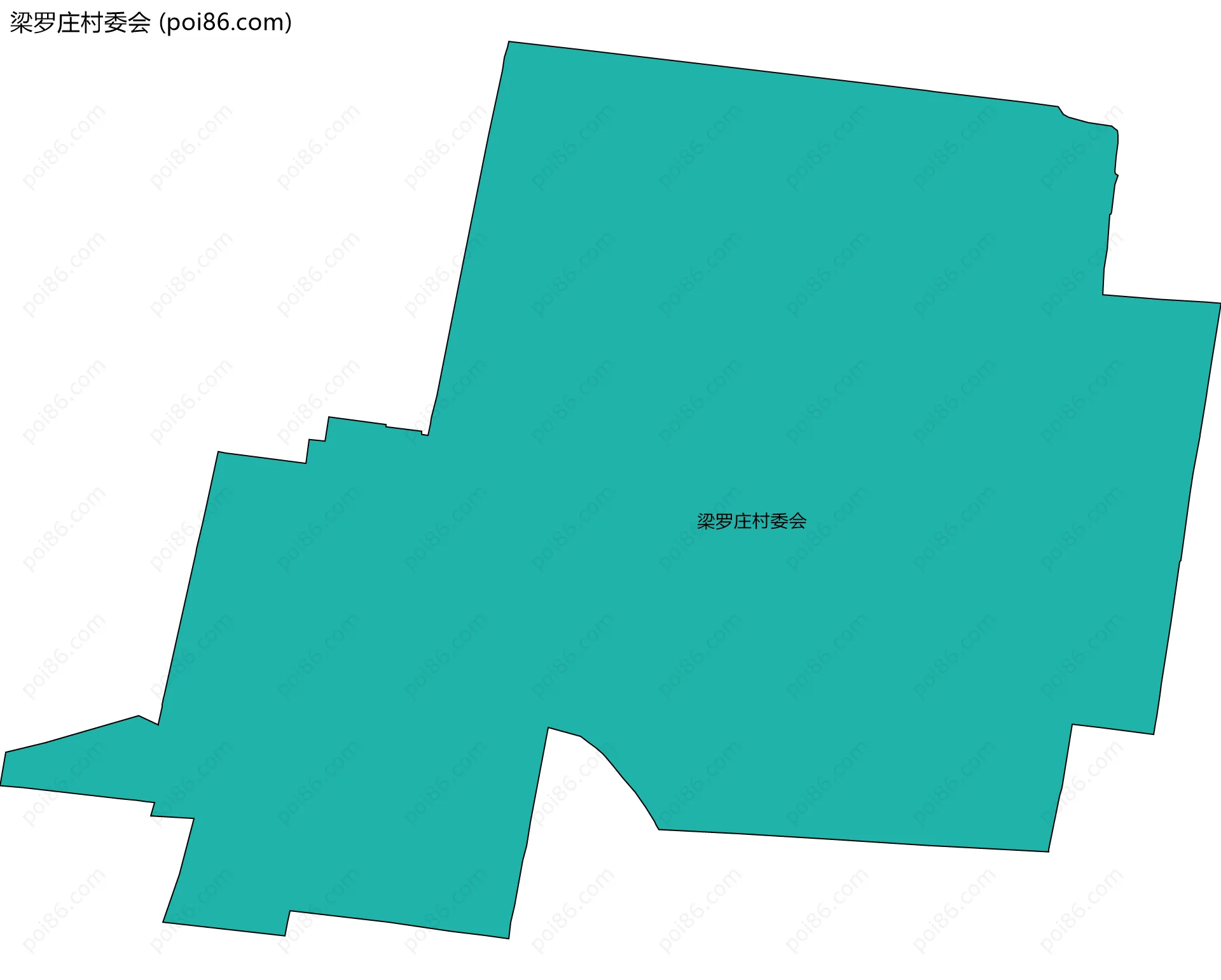 梁罗庄村委会边界地图