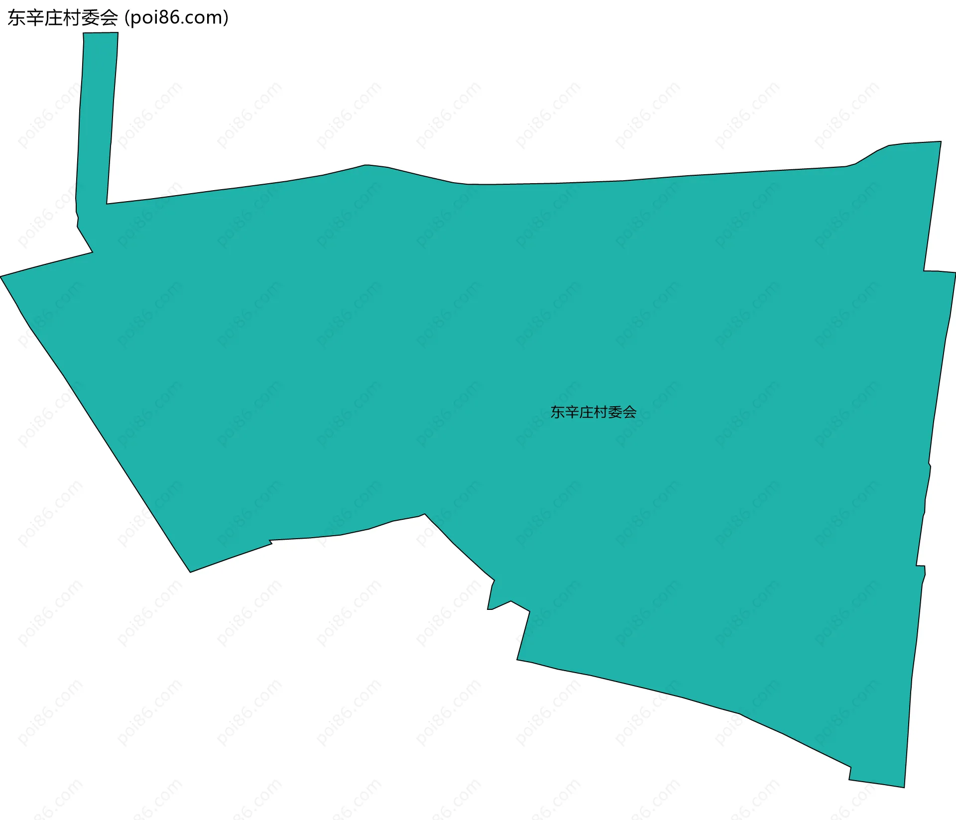 东辛庄村委会边界地图