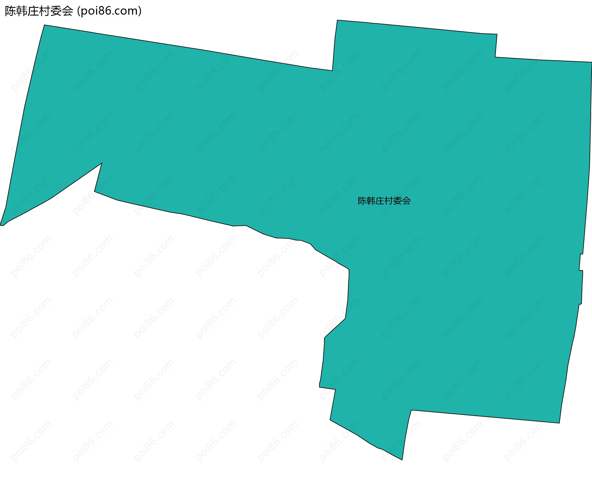 陈韩庄村委会边界地图