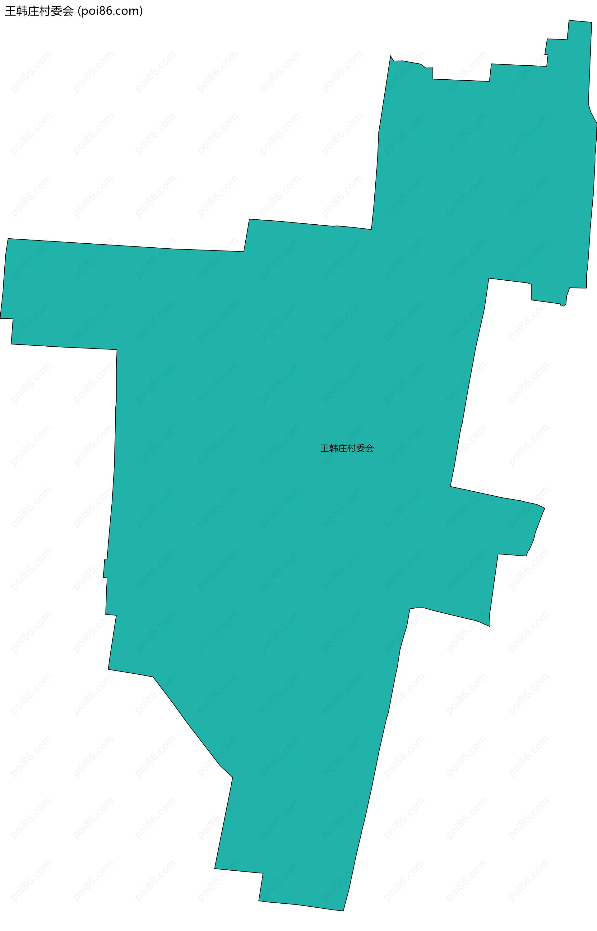 王韩庄村委会边界地图