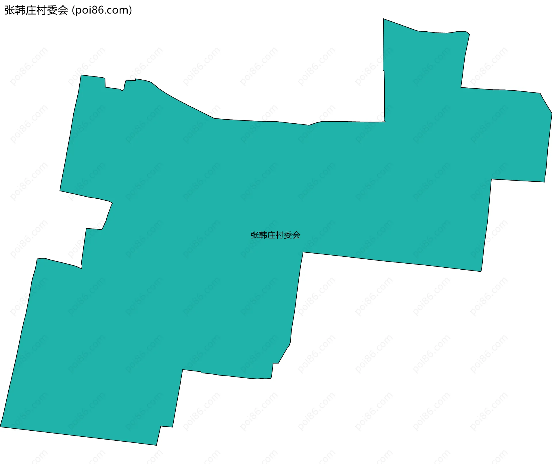 张韩庄村委会边界地图