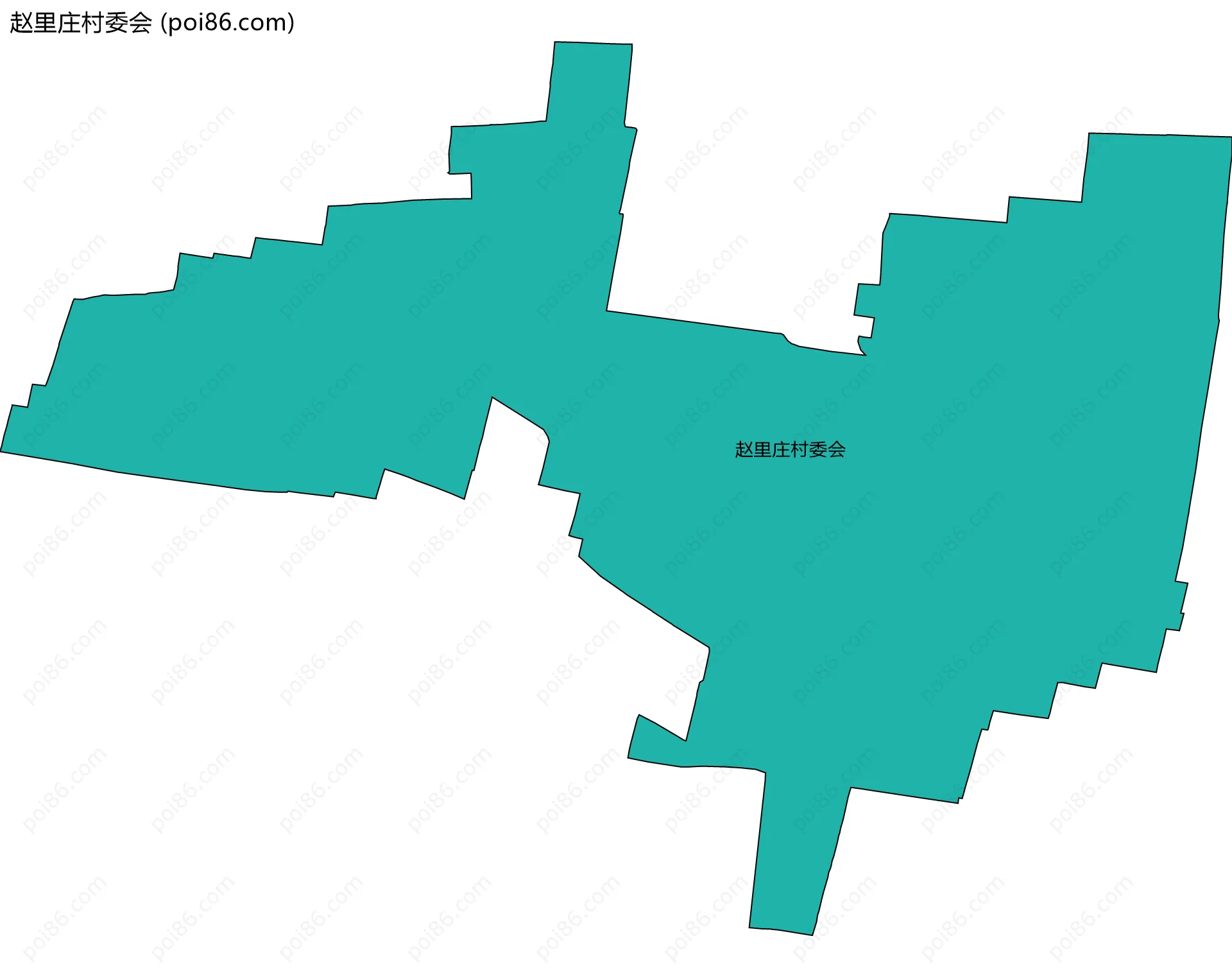 赵里庄村委会边界地图