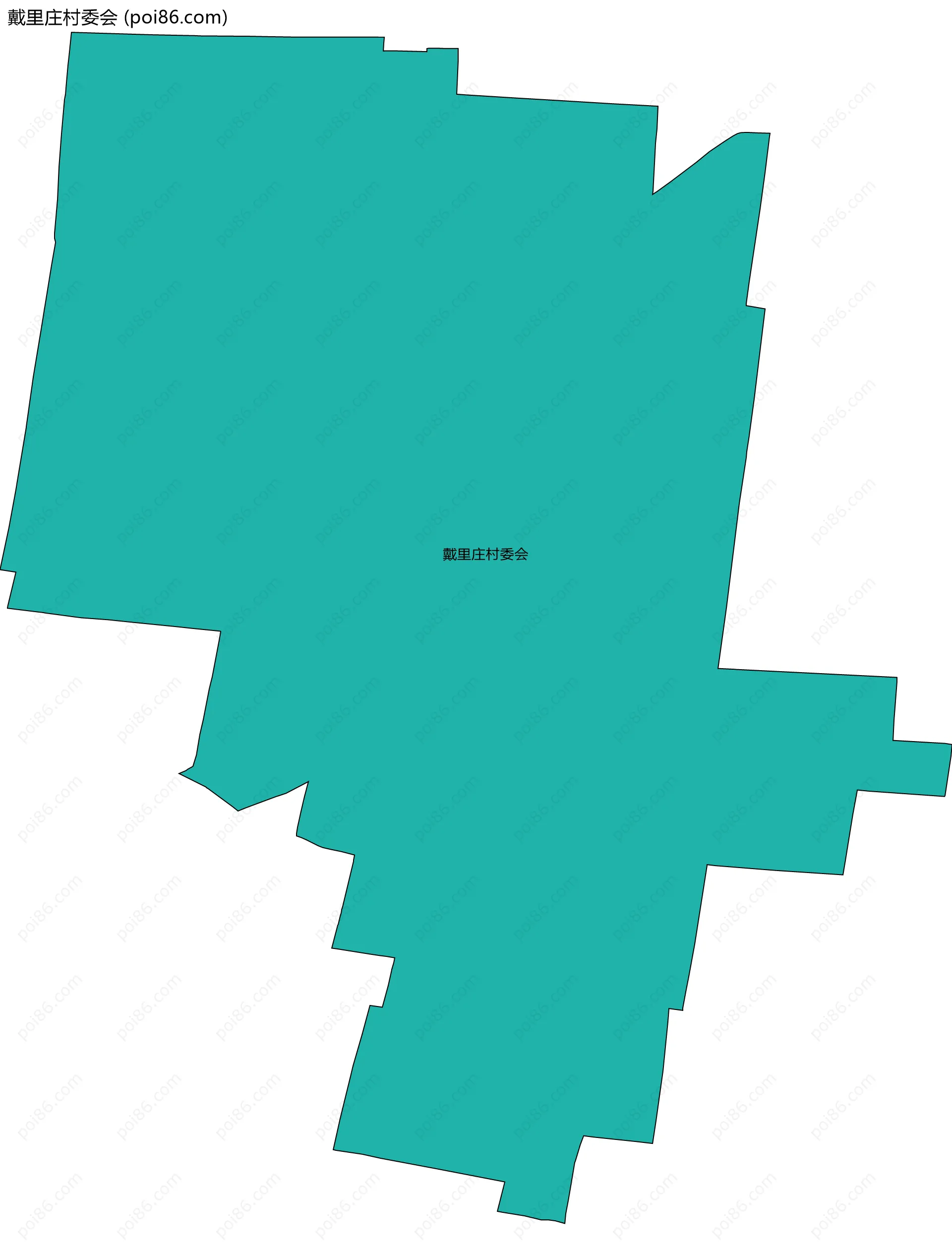 戴里庄村委会边界地图