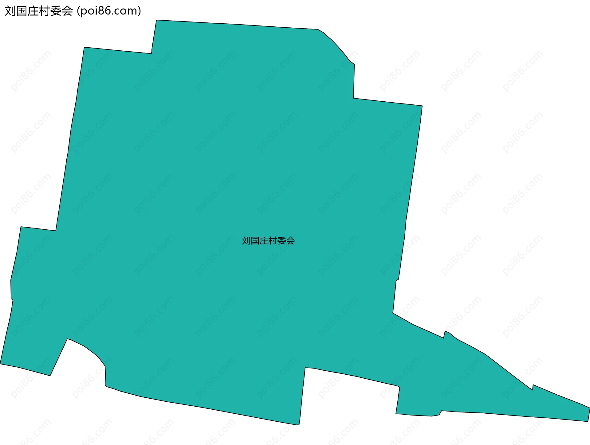 刘国庄村委会边界地图