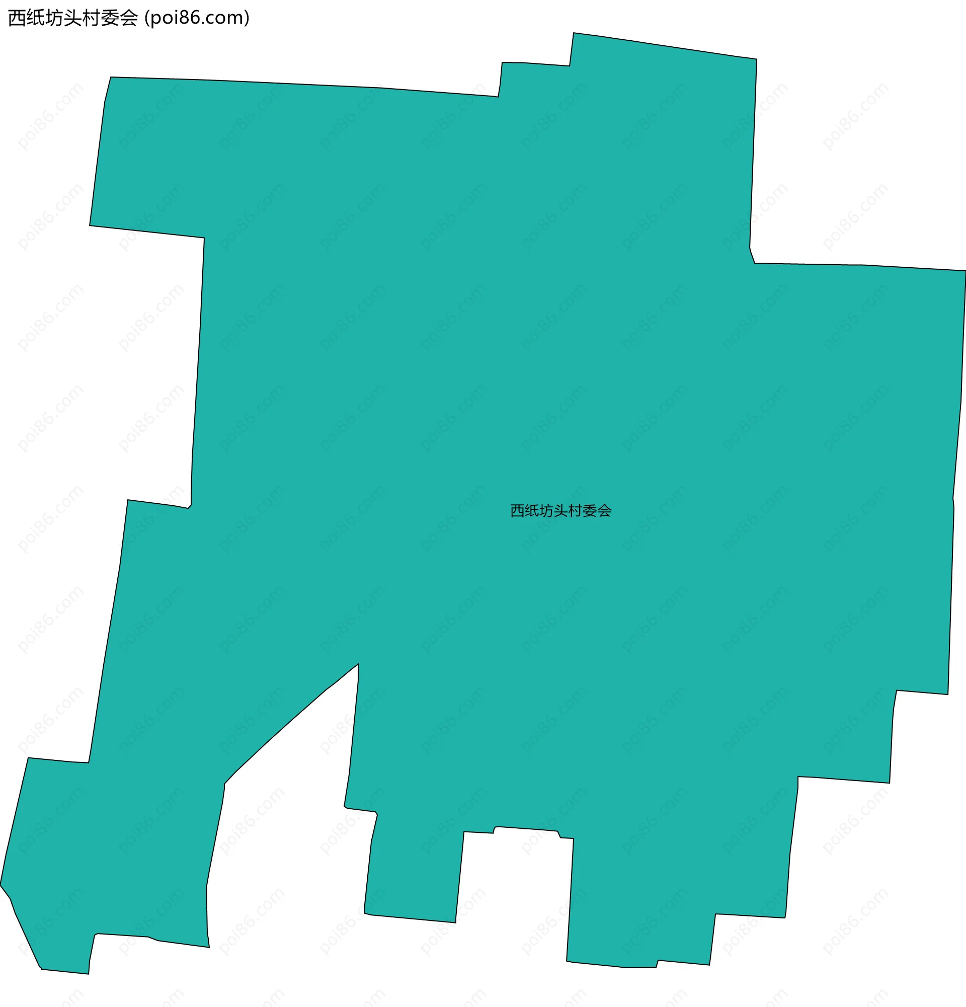 西纸坊头村委会边界地图
