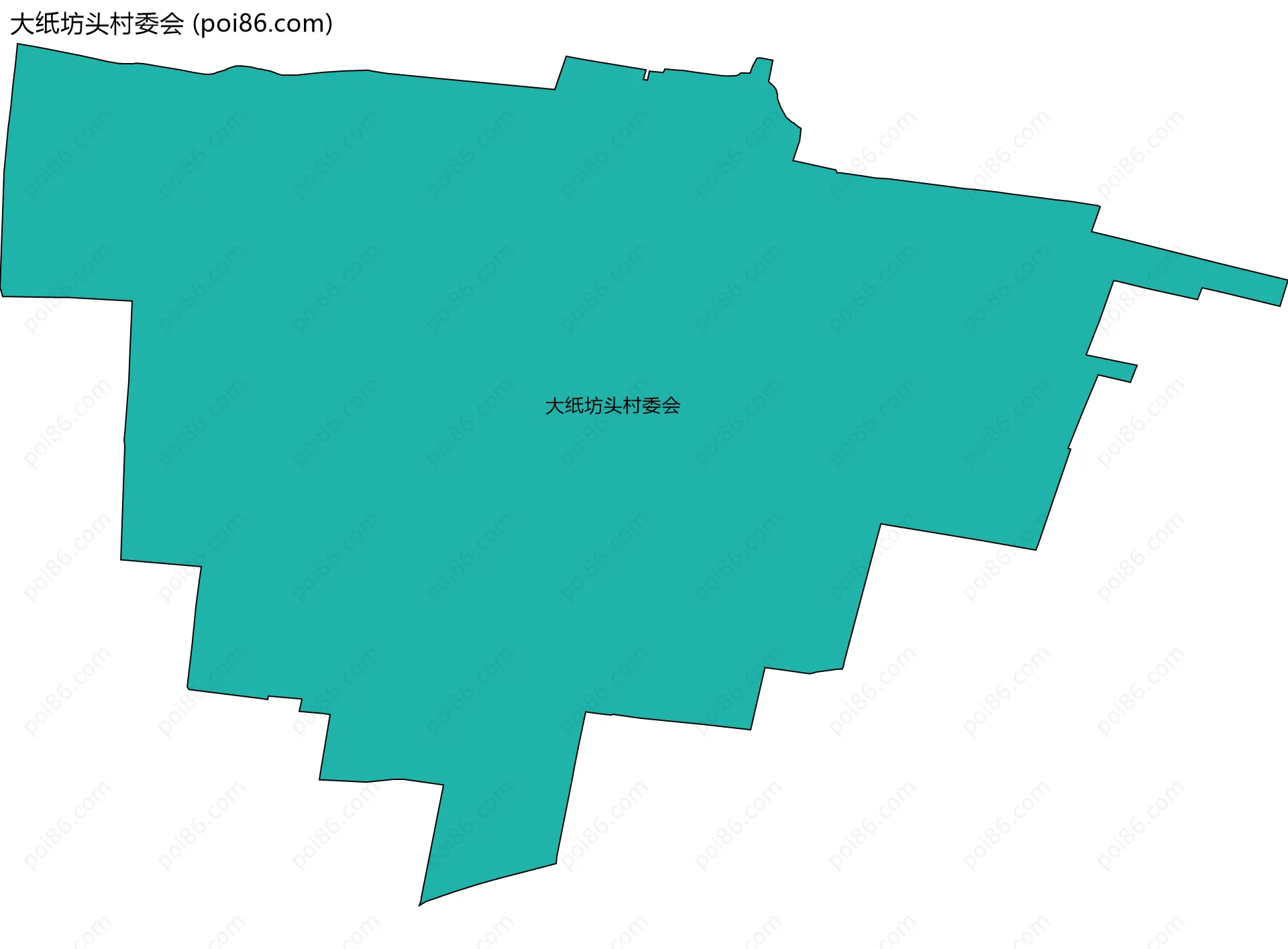 大纸坊头村委会边界地图