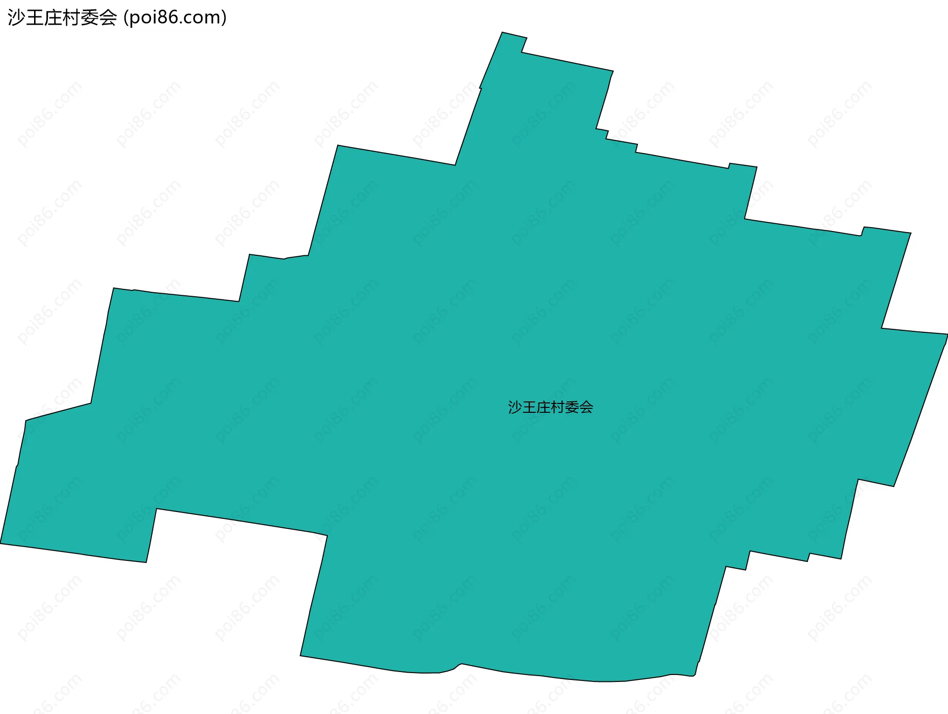 沙王庄村委会边界地图