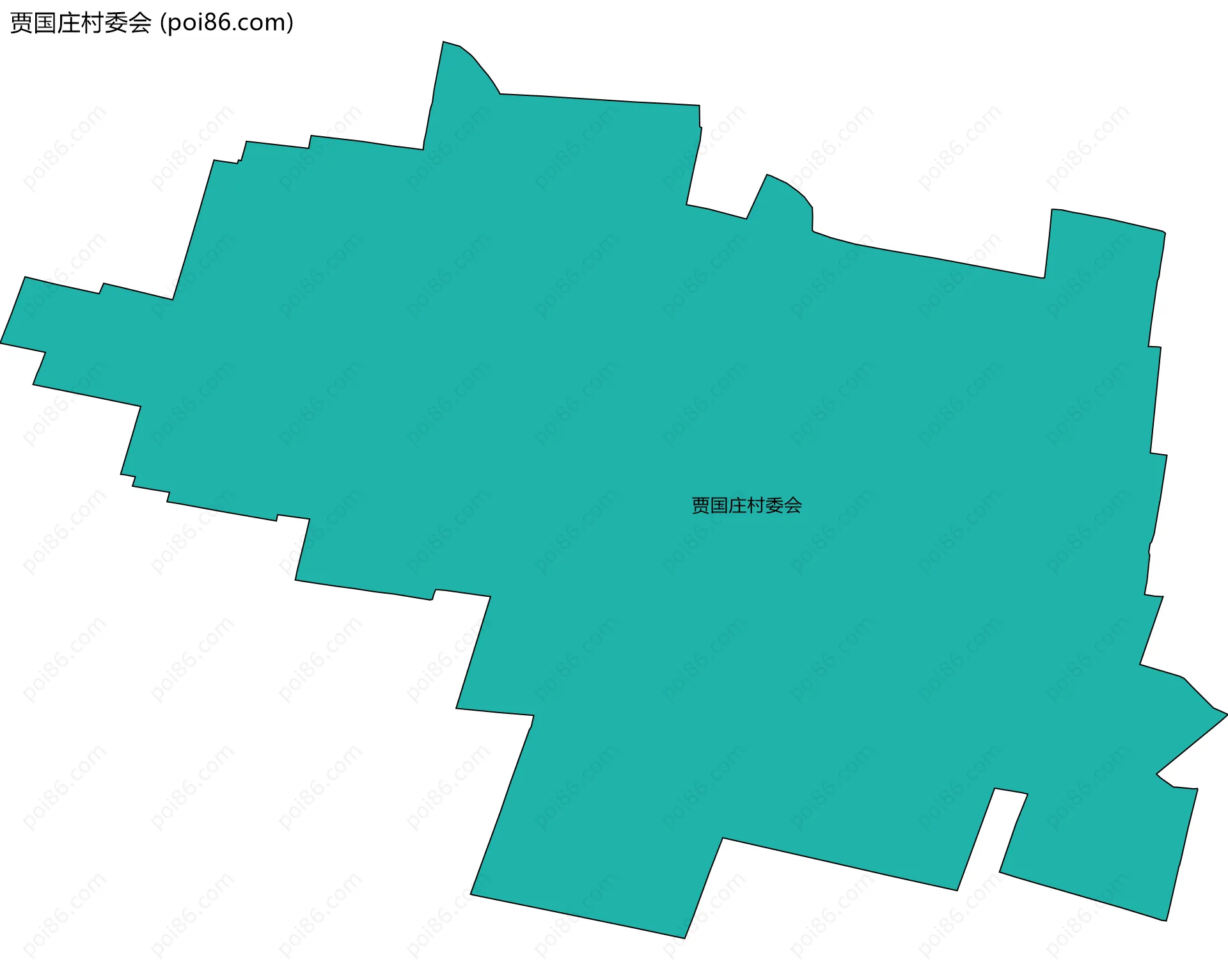 贾国庄村委会边界地图