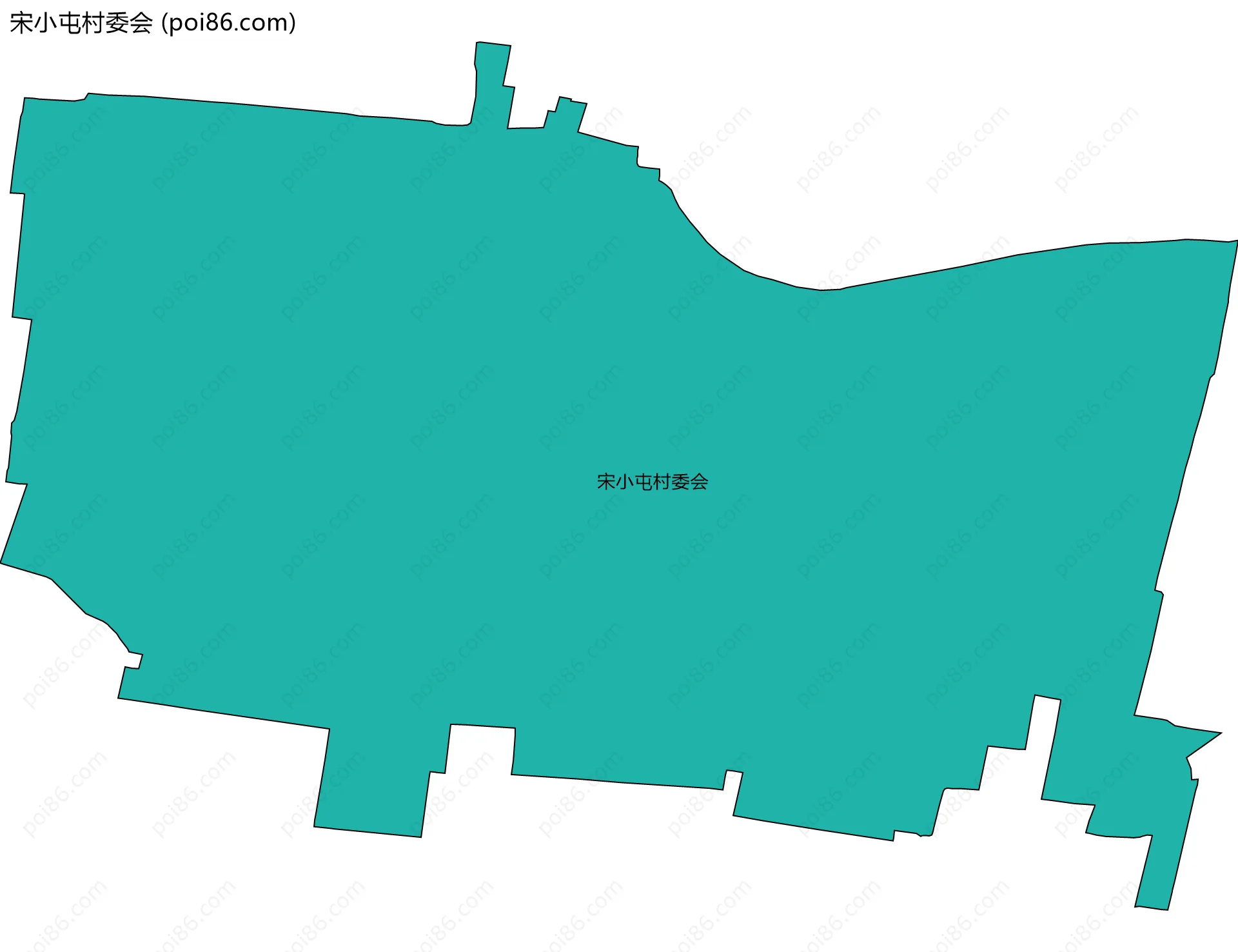 宋小屯村委会边界地图