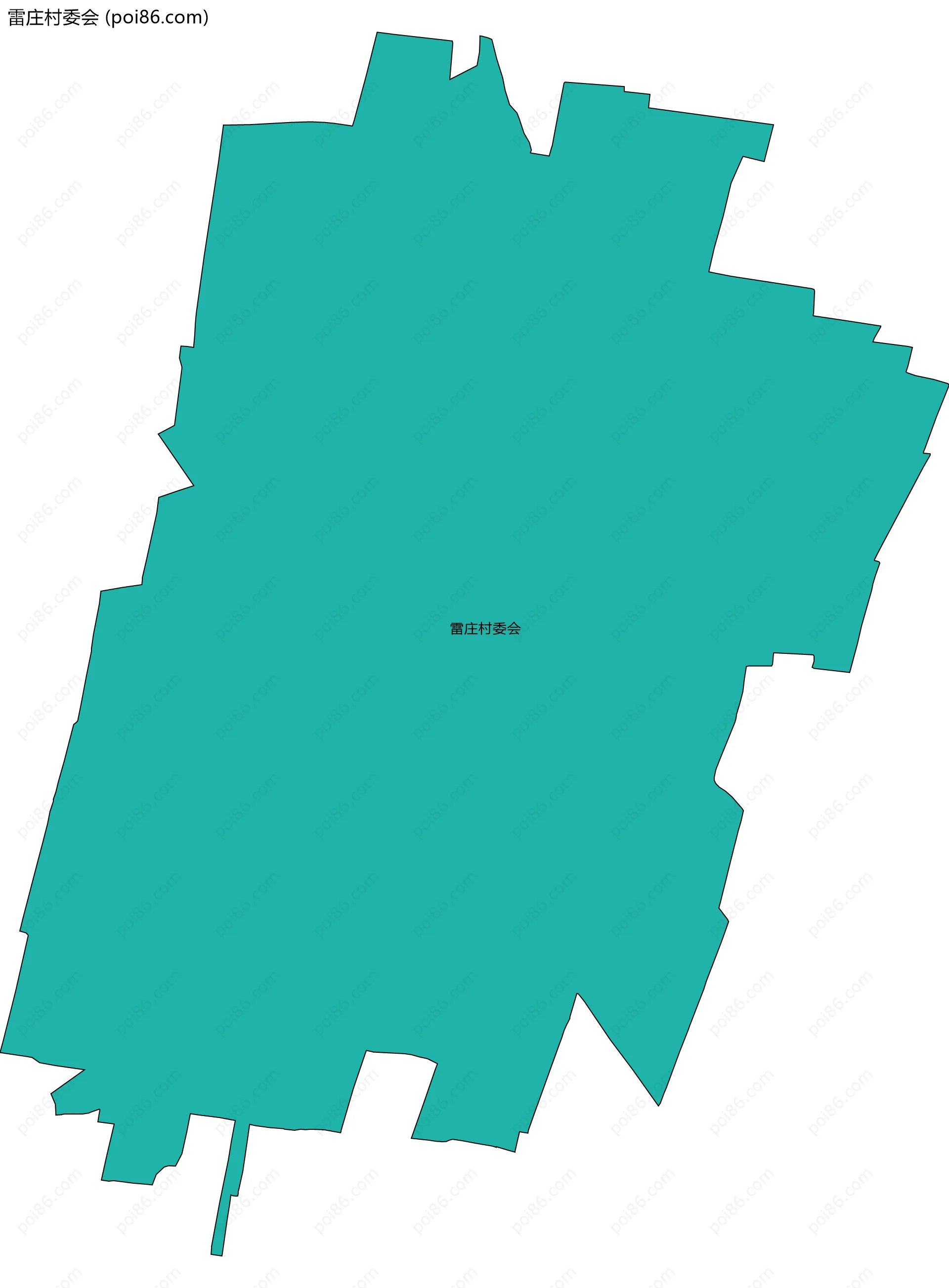 雷庄村委会边界地图