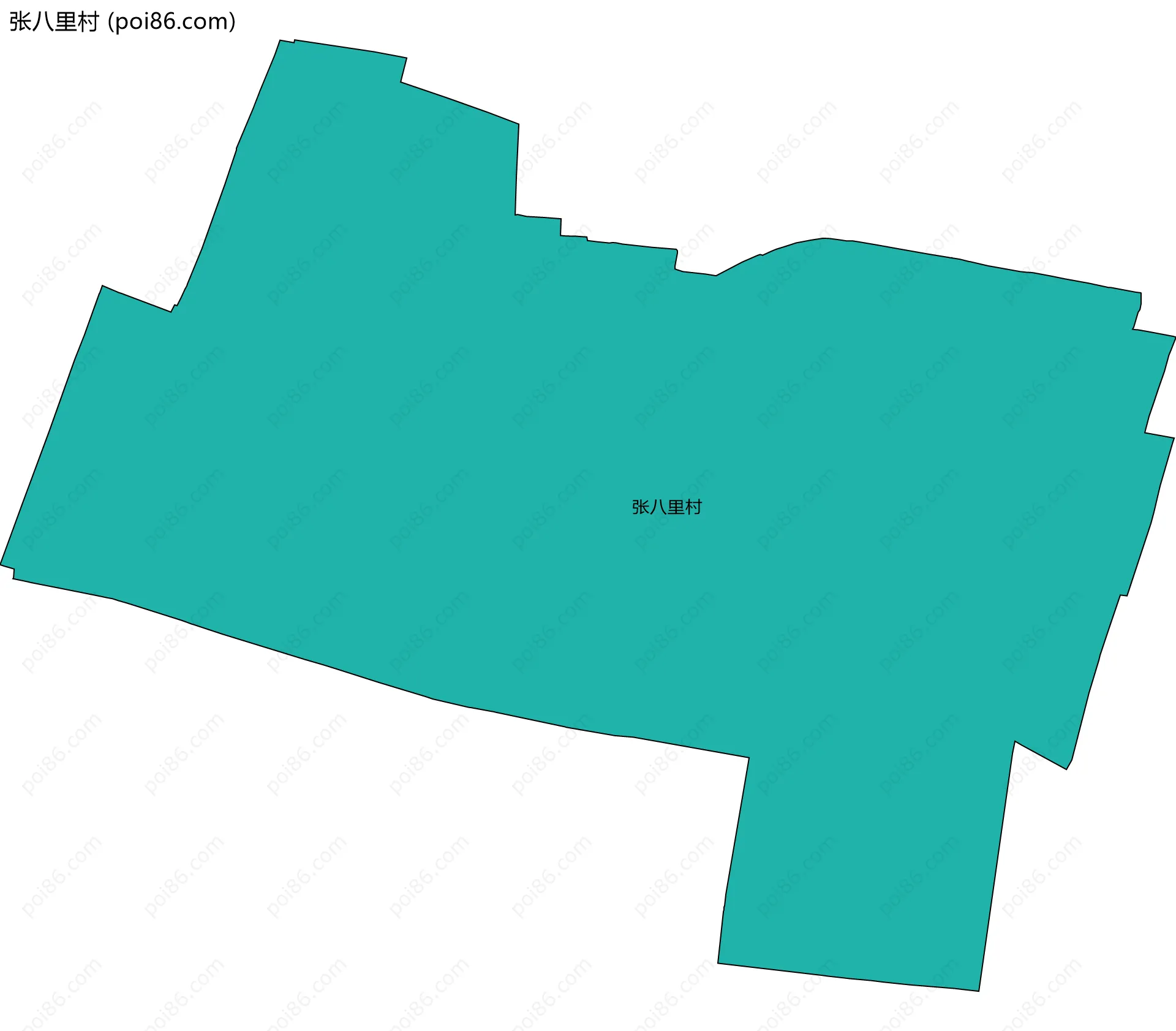 张八里村边界地图