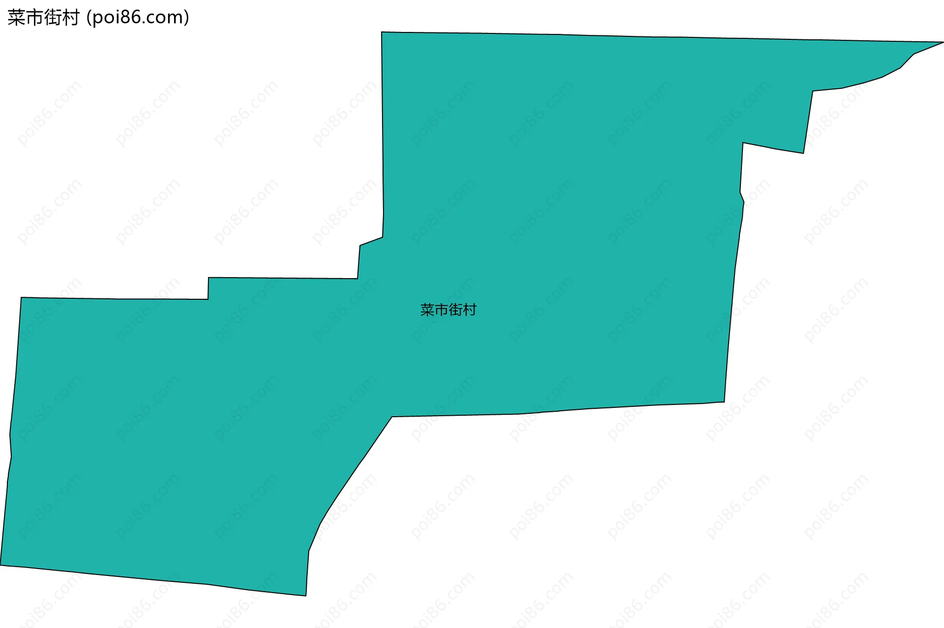 菜市街村边界地图