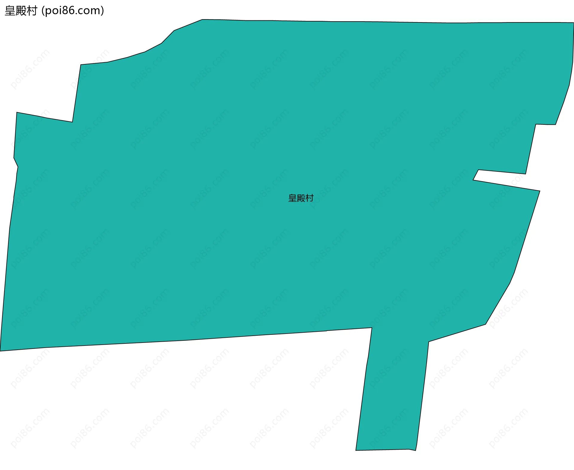皇殿村边界地图