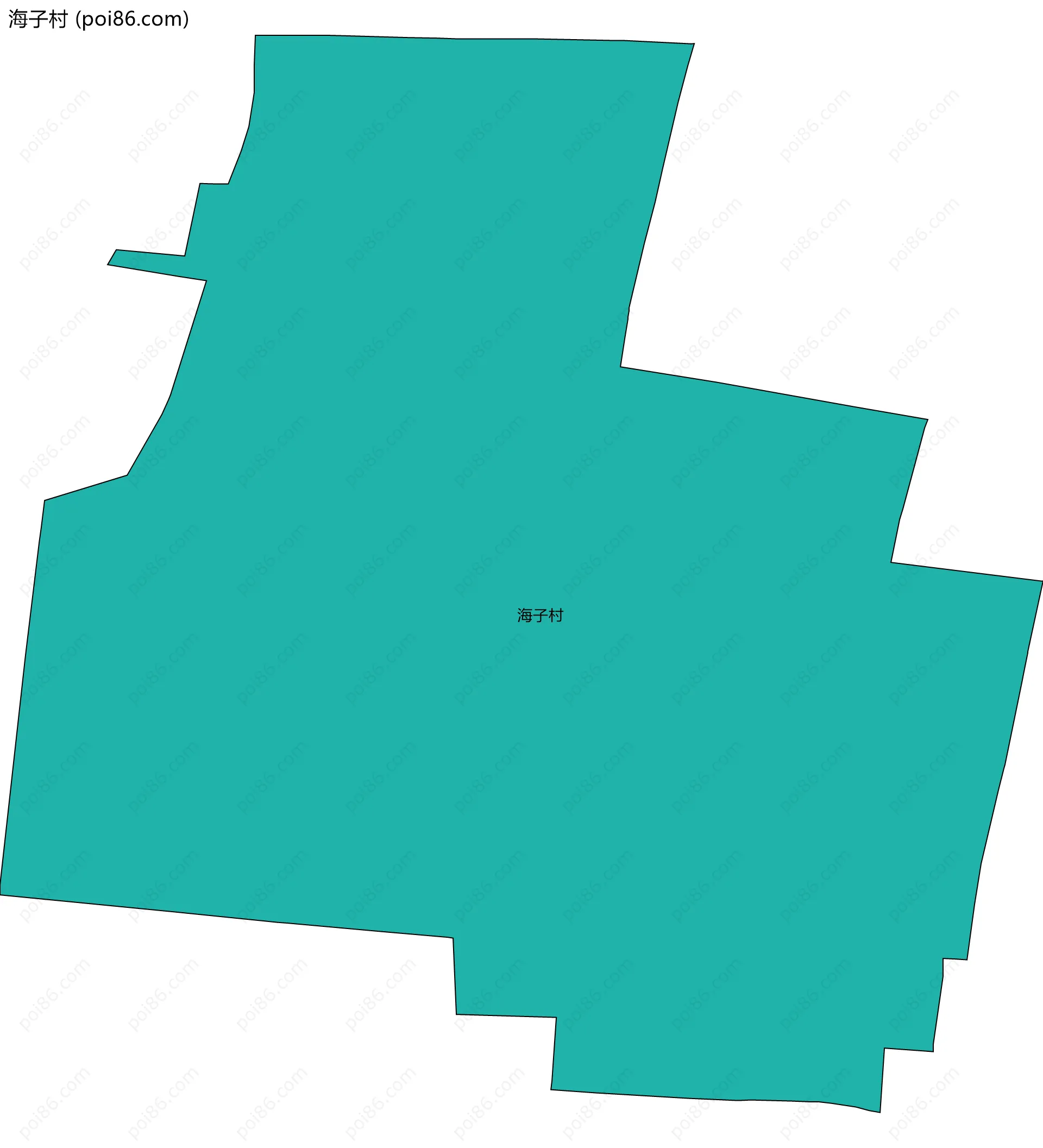 海子村边界地图