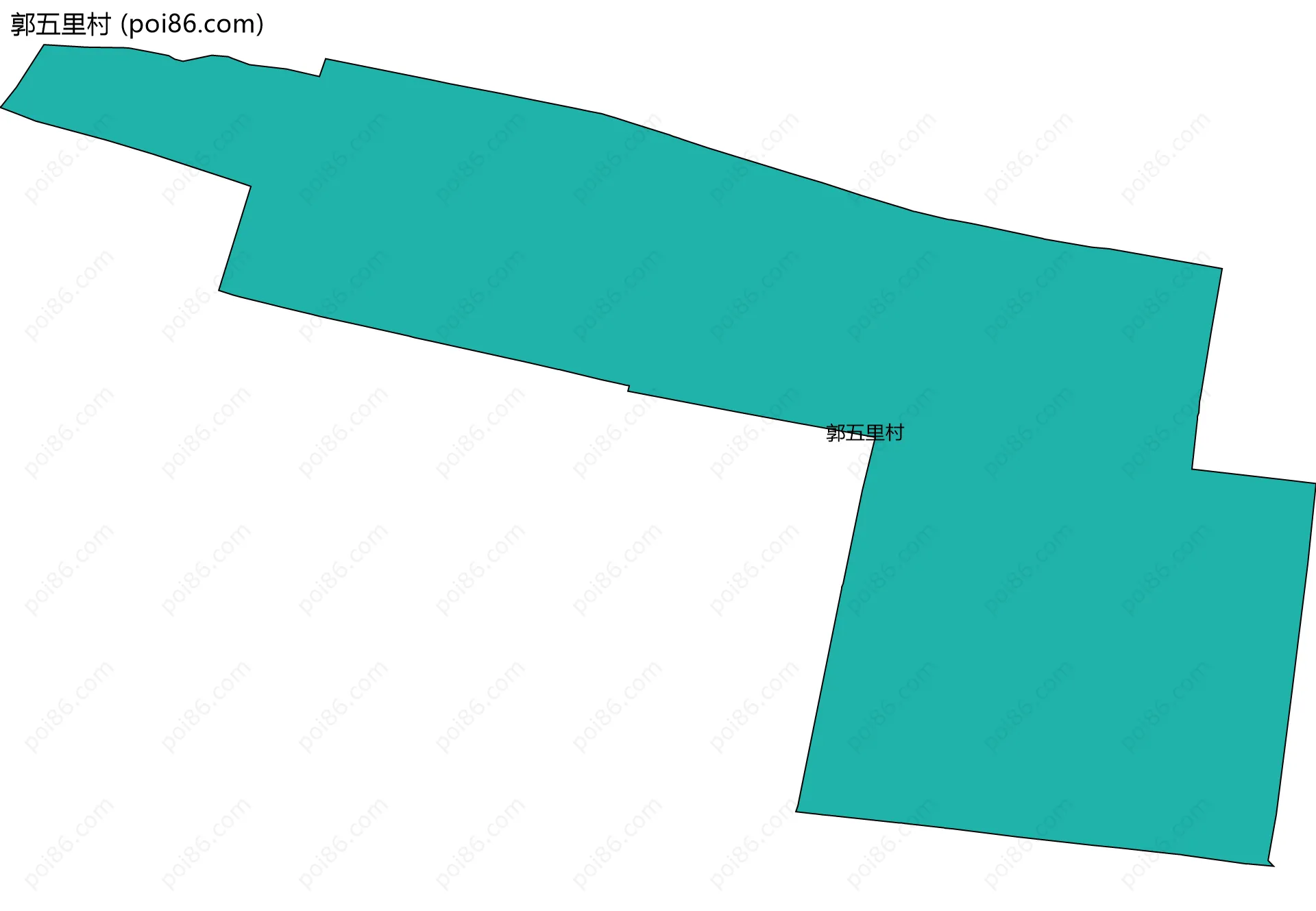 郭五里村边界地图