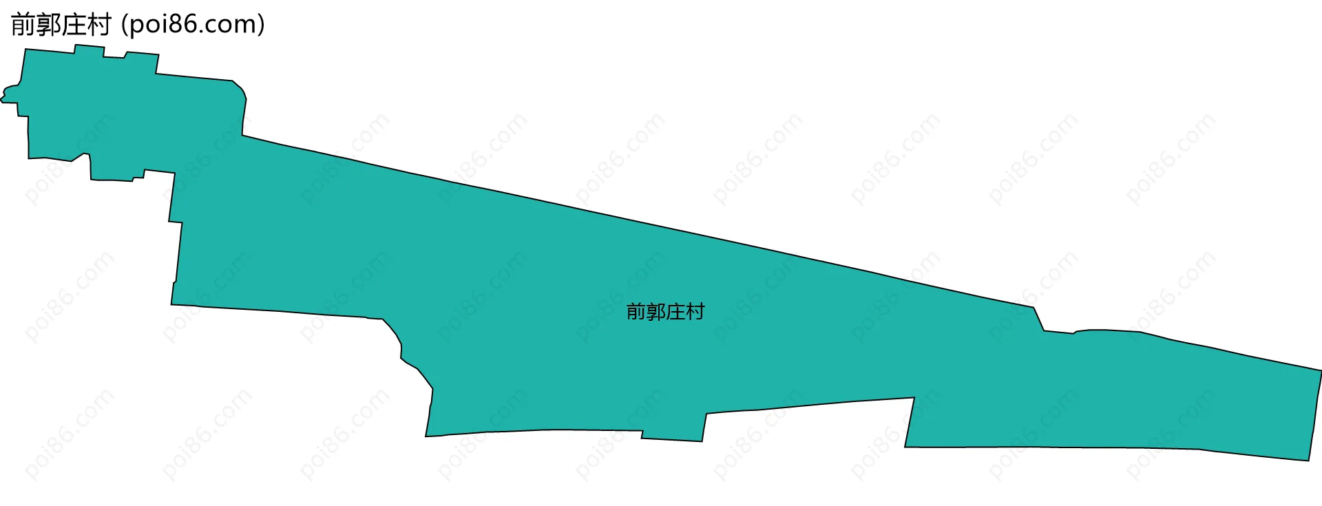 前郭庄村边界地图