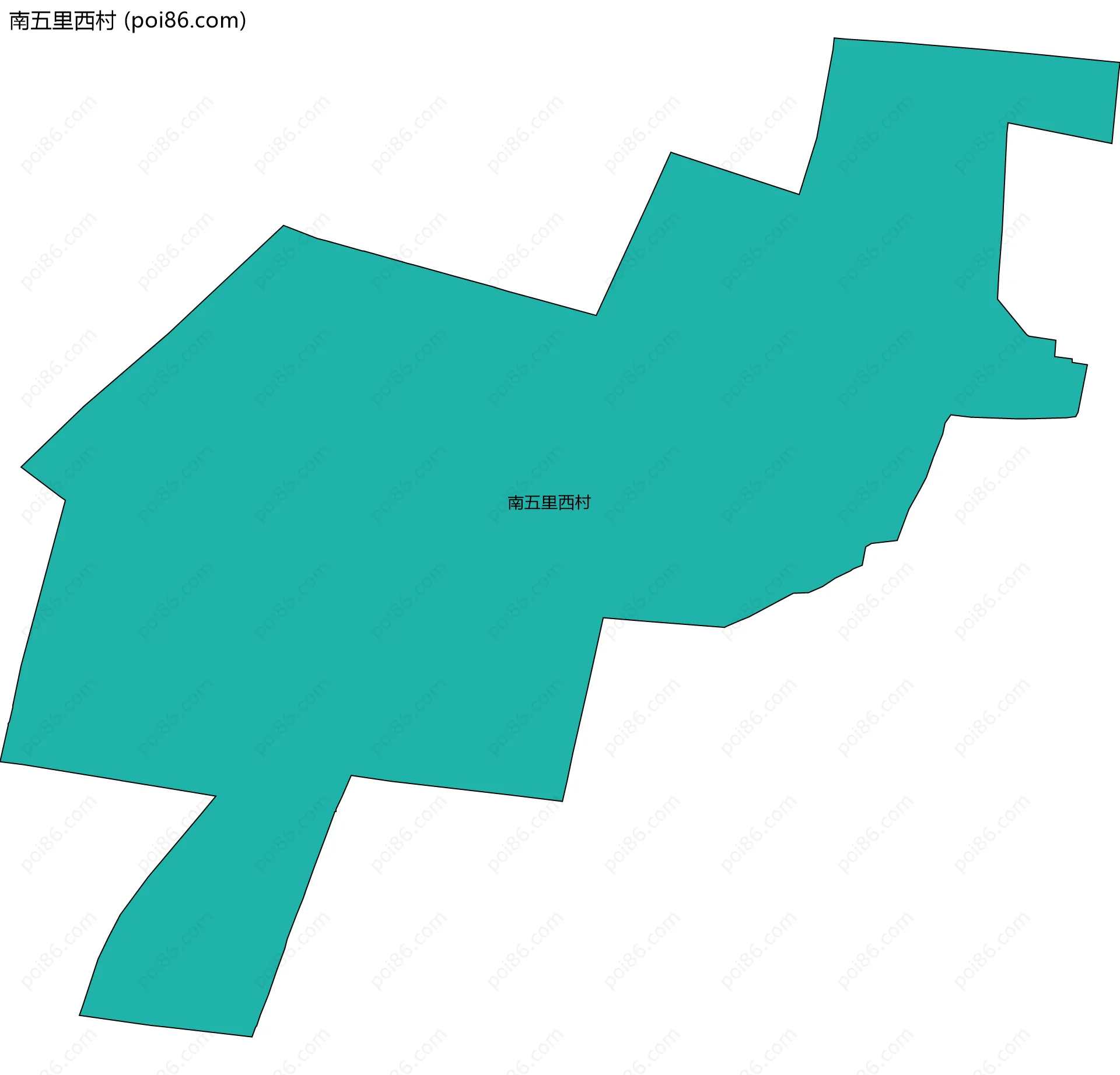 南五里西村边界地图