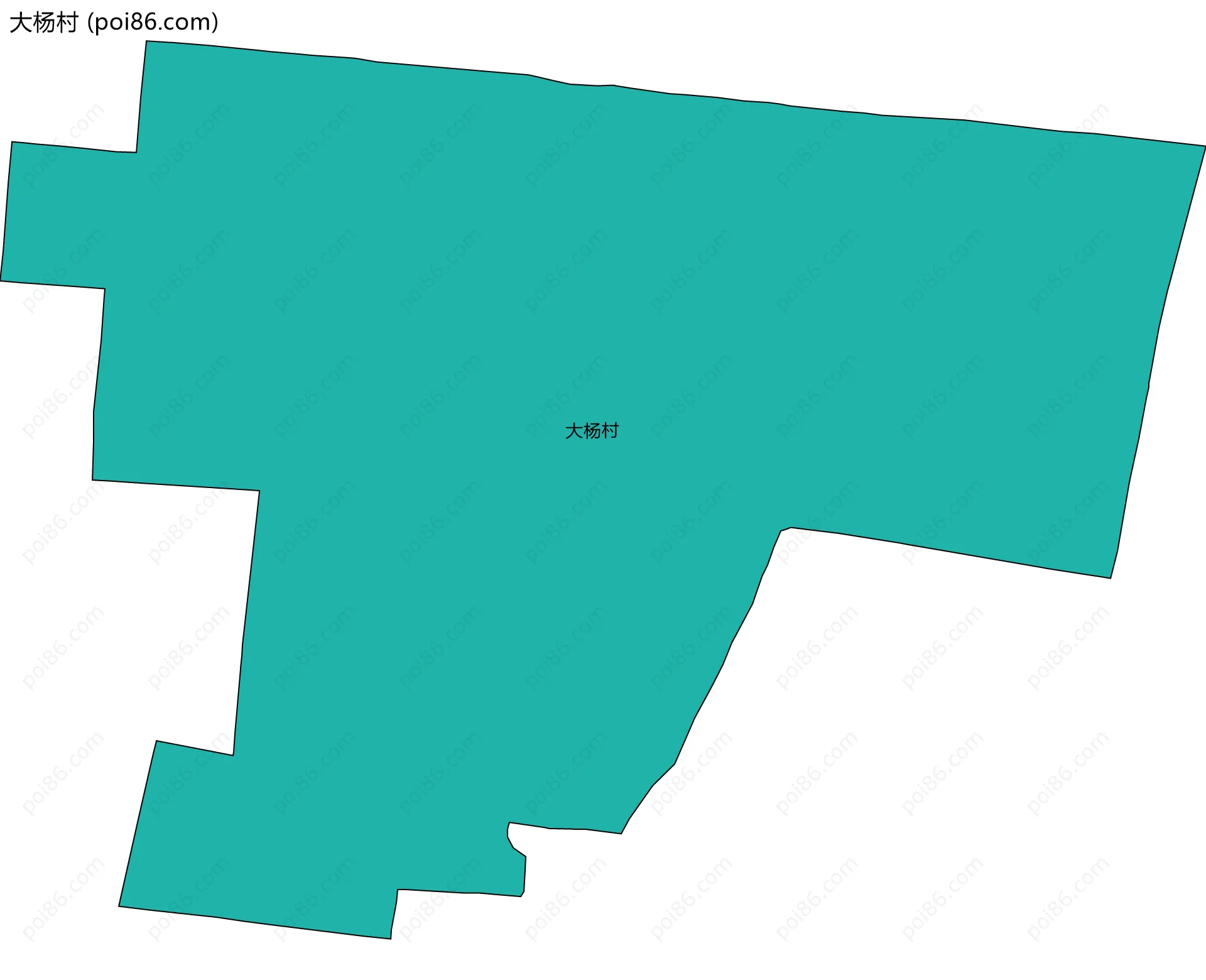 大杨村边界地图