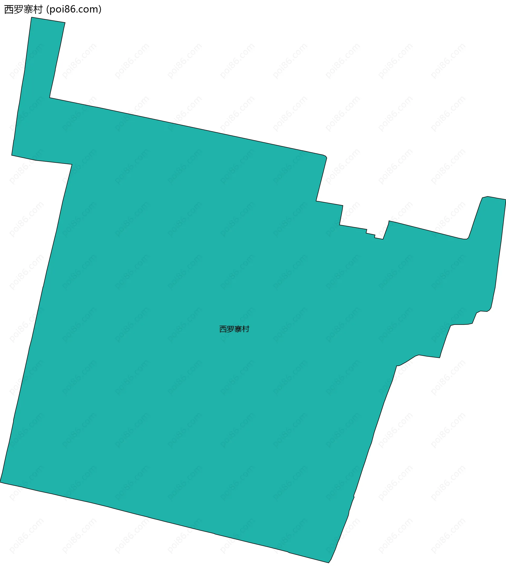 西罗寨村边界地图