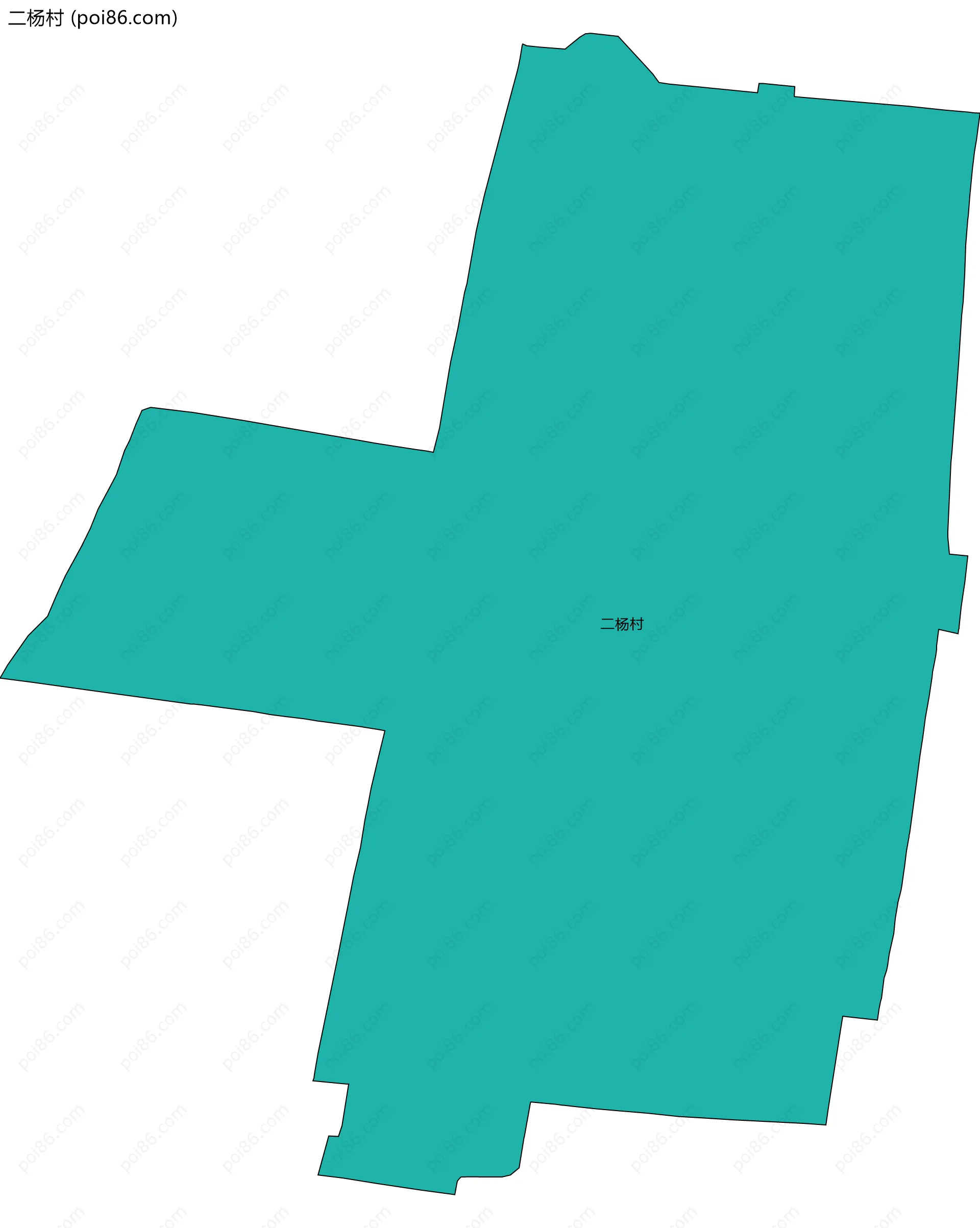 二杨村边界地图