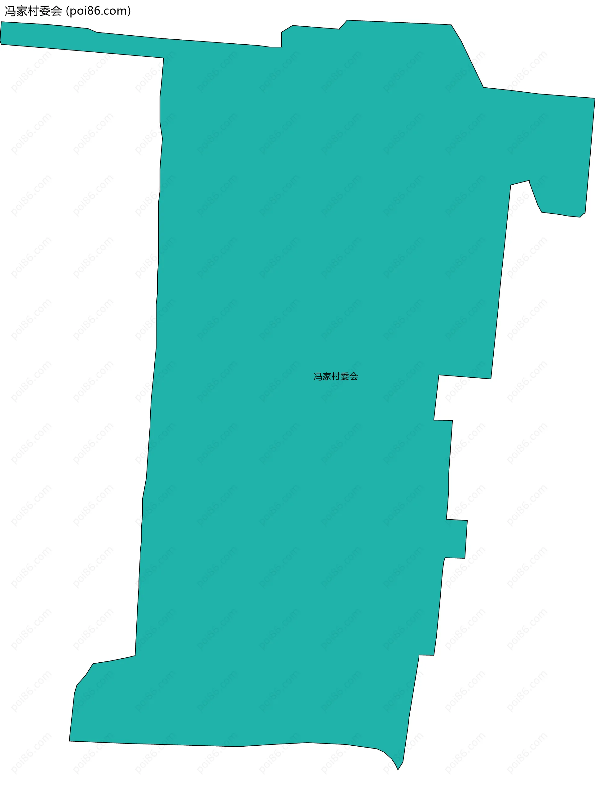 冯家村委会边界地图