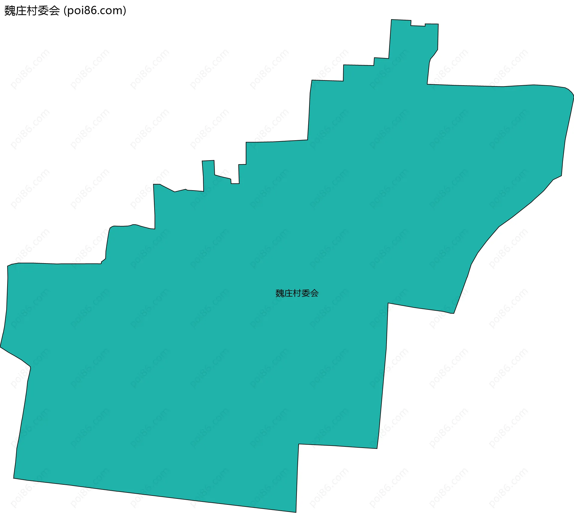 魏庄村委会边界地图