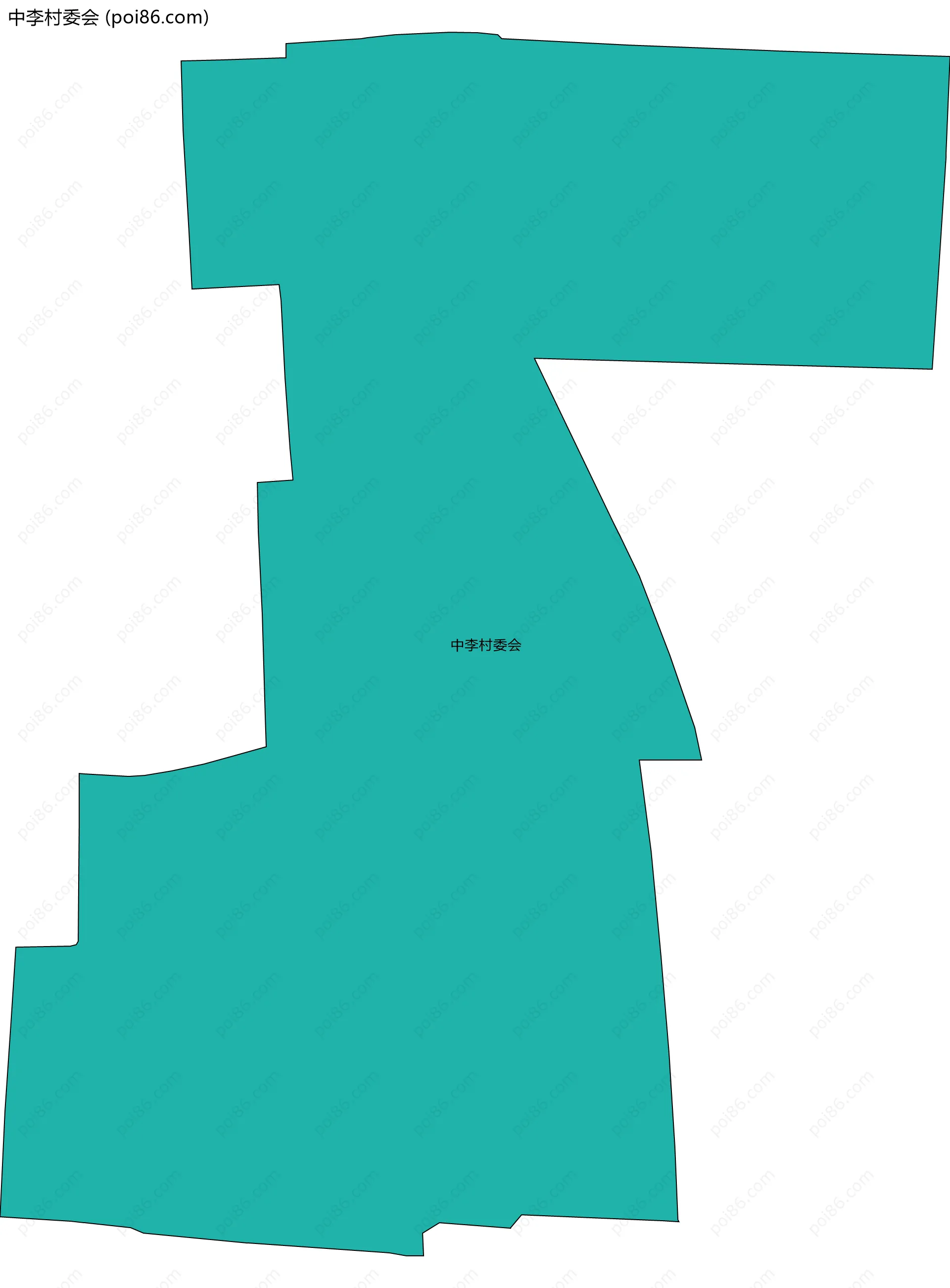 中李村委会边界地图