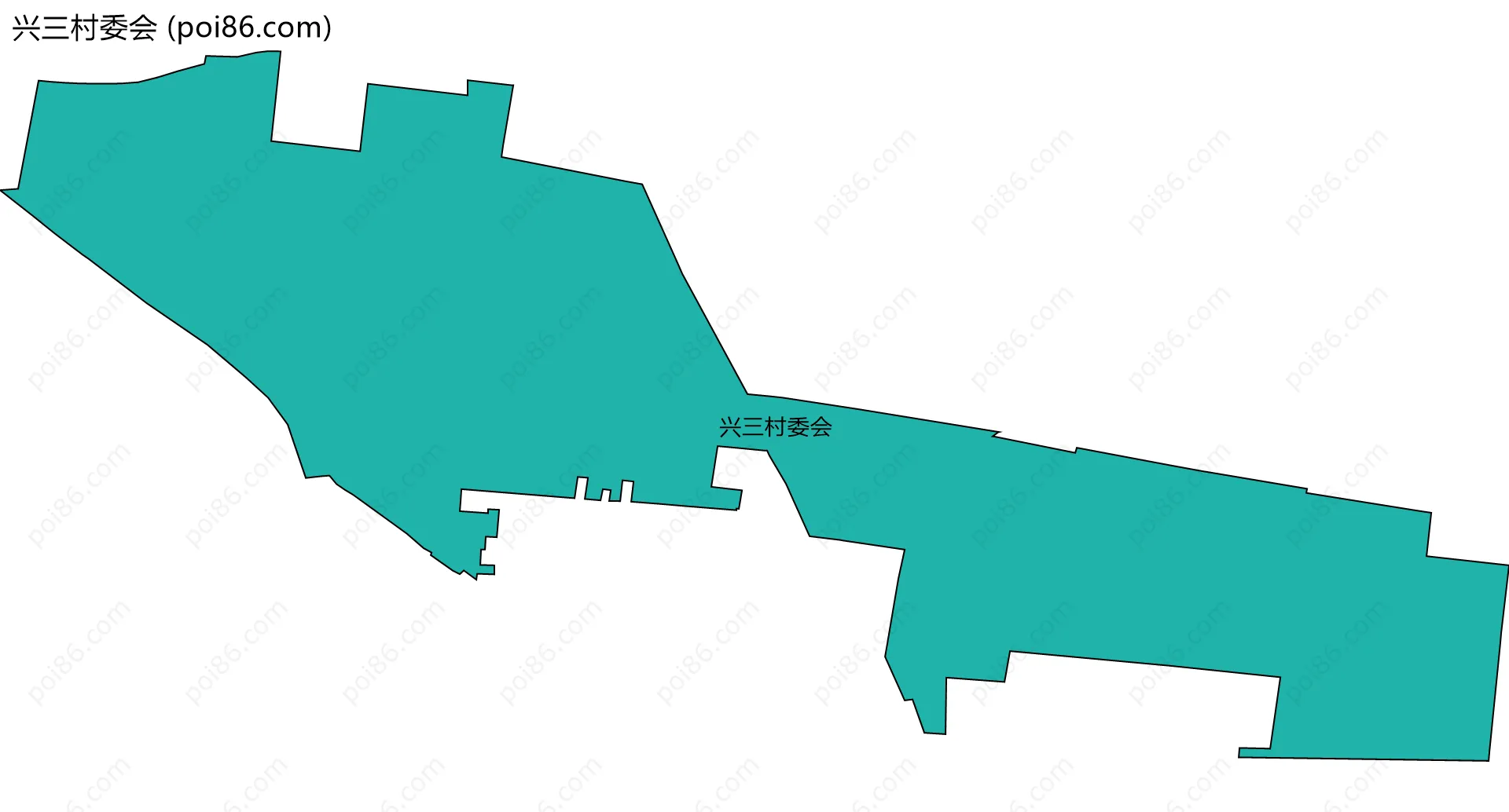 兴三村委会边界地图