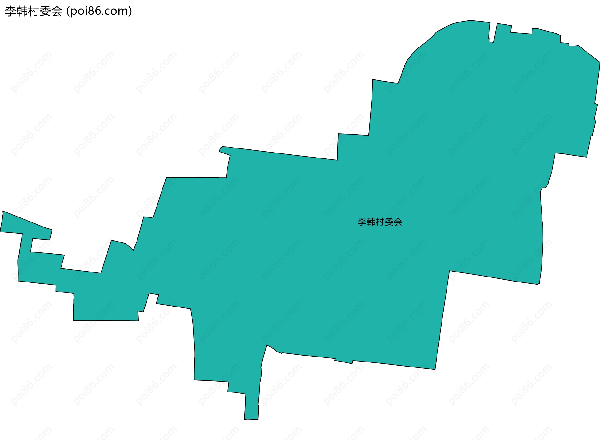 李韩村委会边界地图