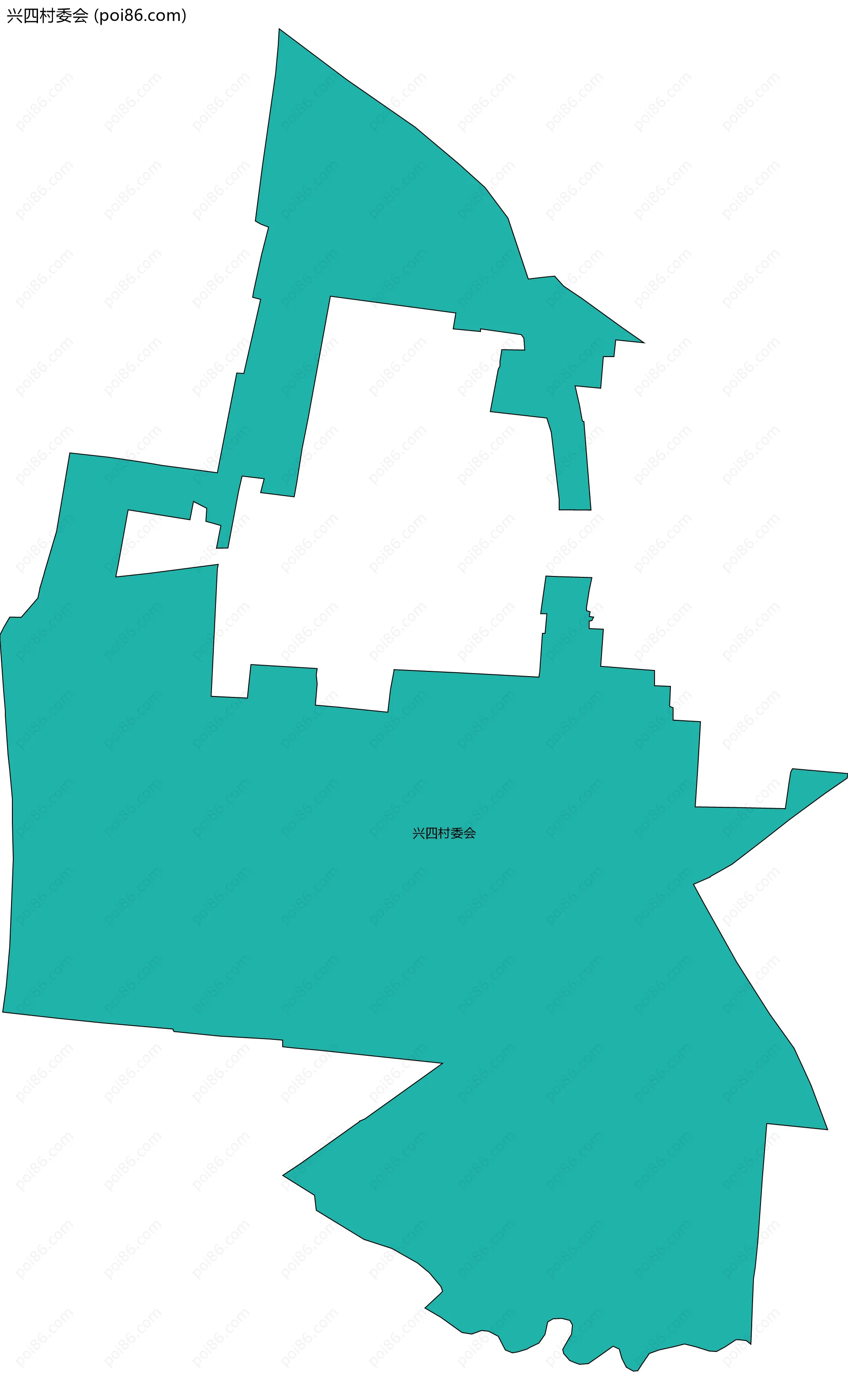 兴四村委会边界地图