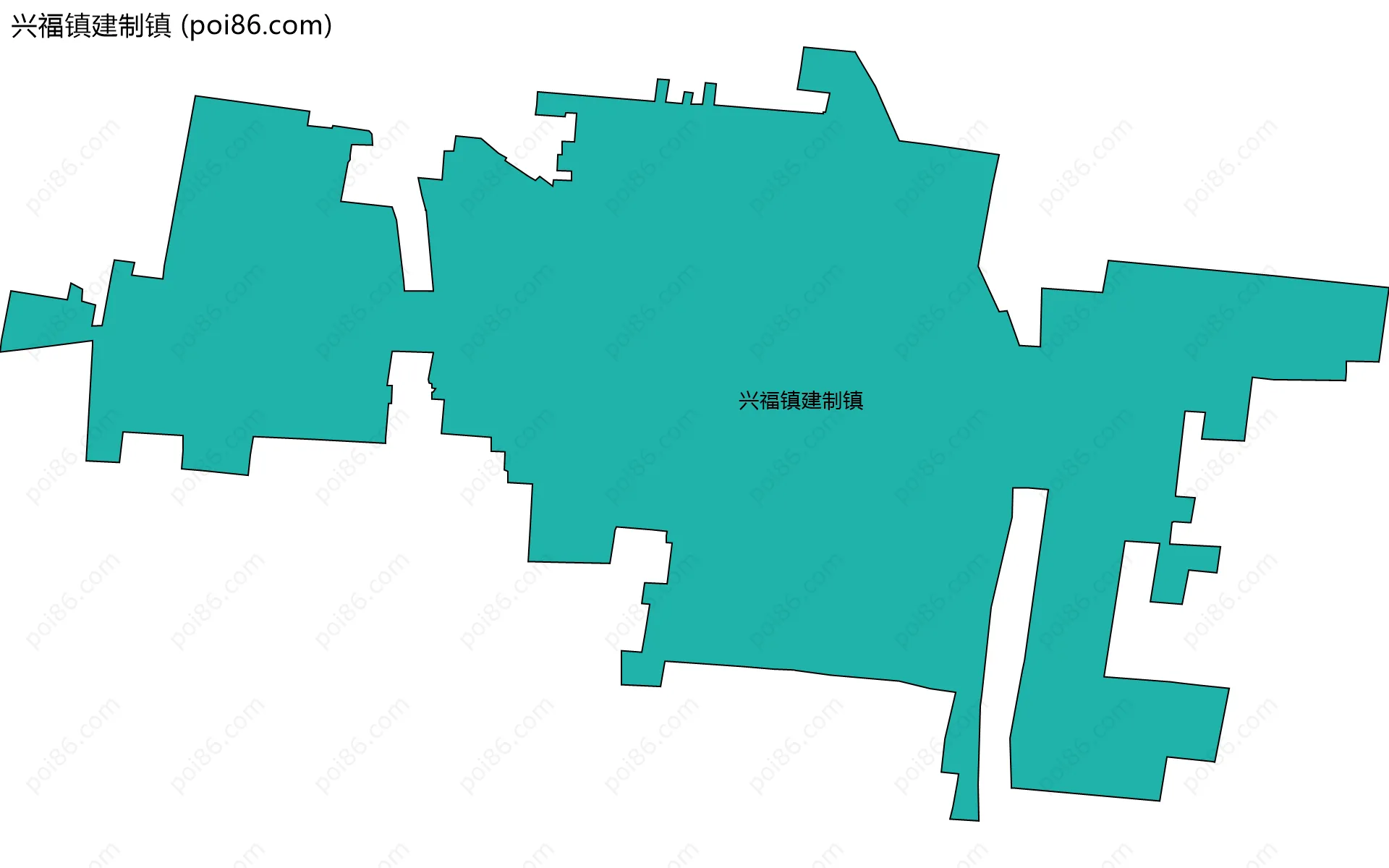 兴福镇建制镇边界地图