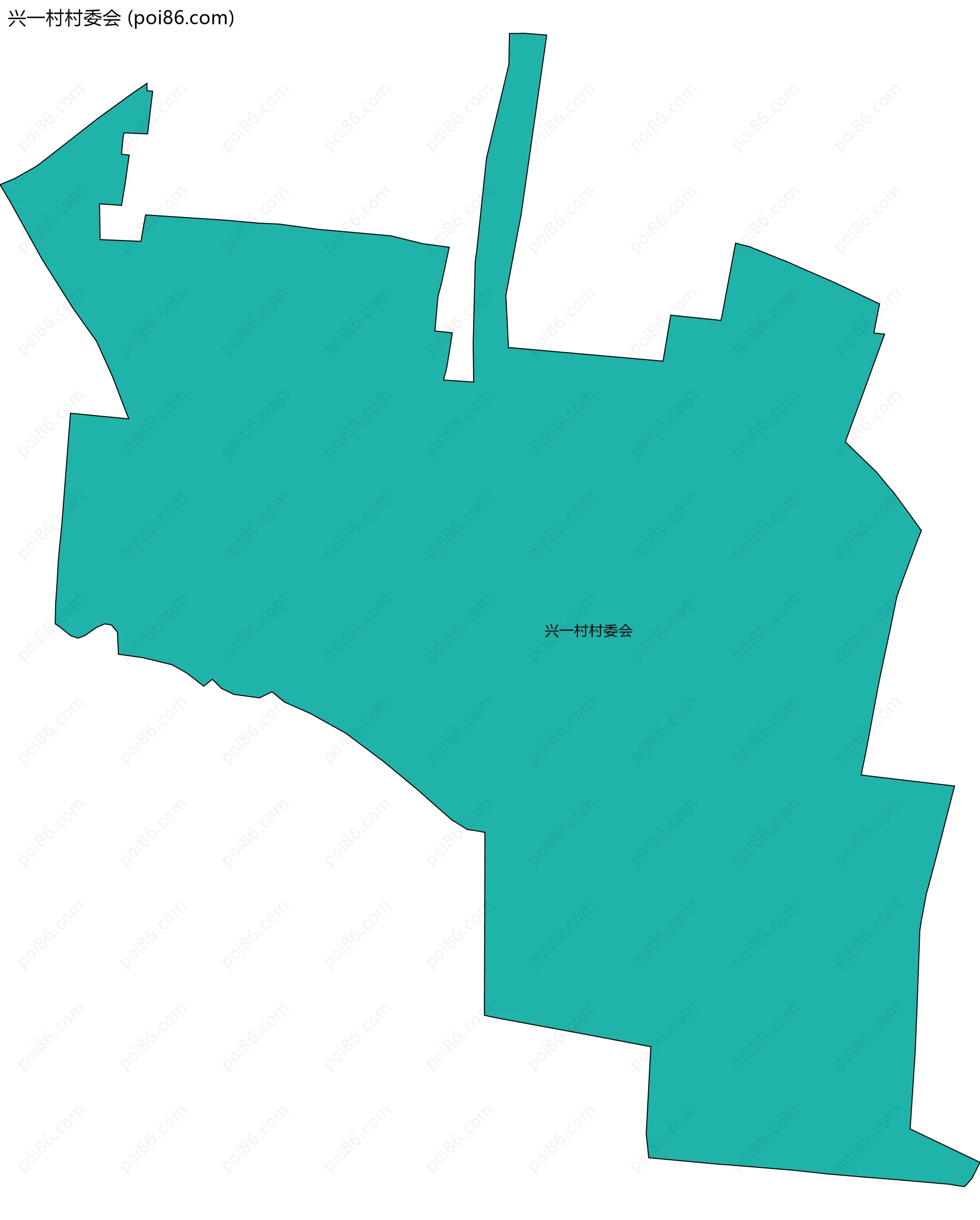 兴一村村委会边界地图