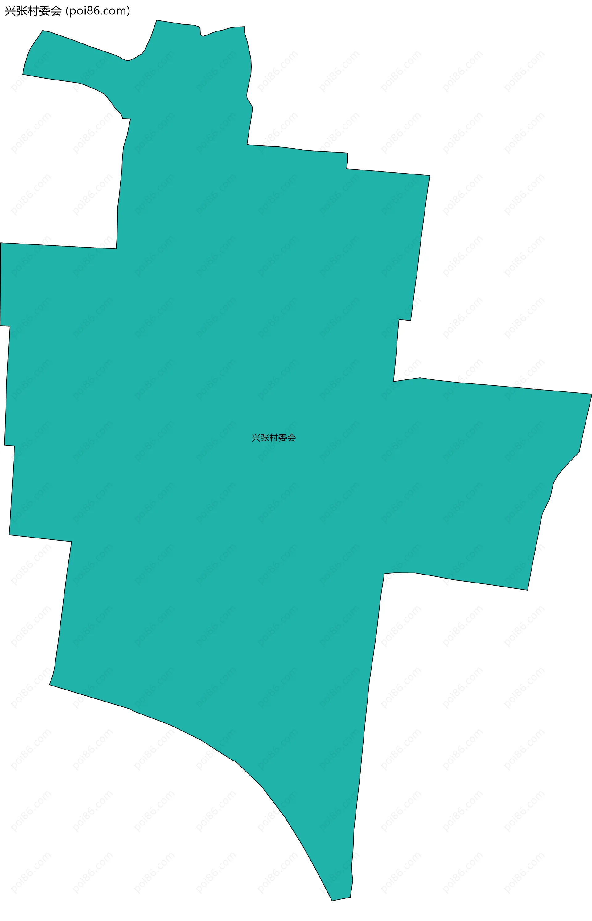 兴张村委会边界地图