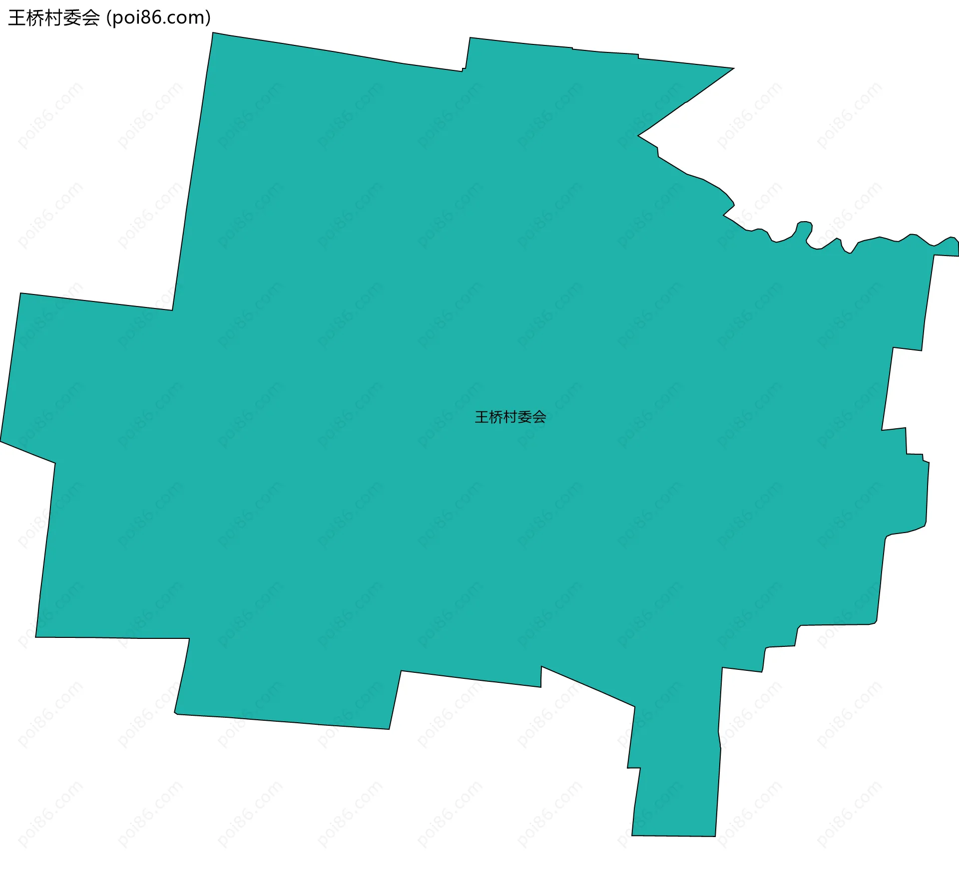 王桥村委会边界地图