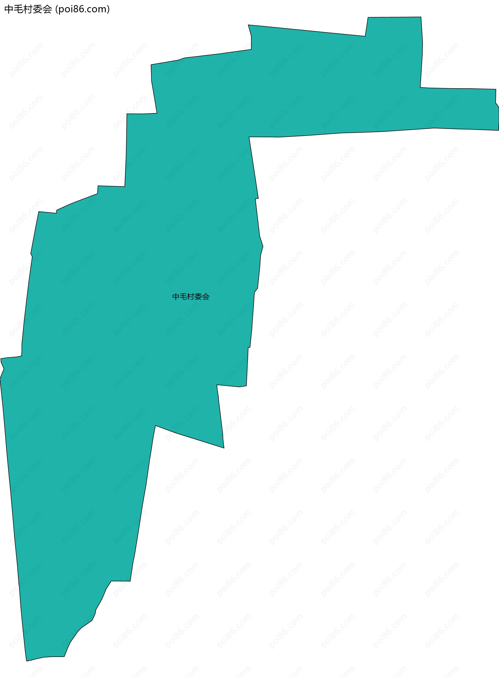 中毛村委会边界地图