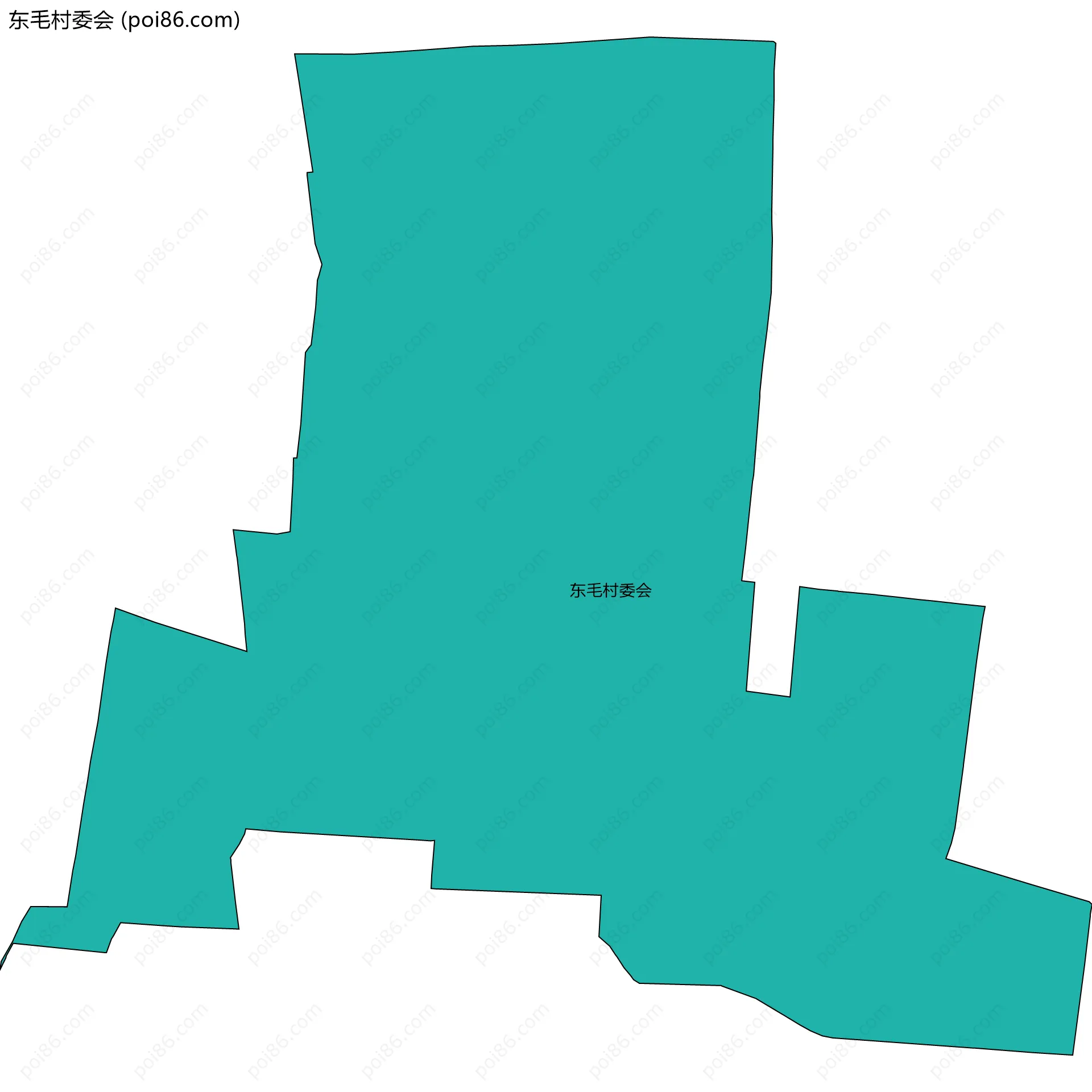 东毛村委会边界地图