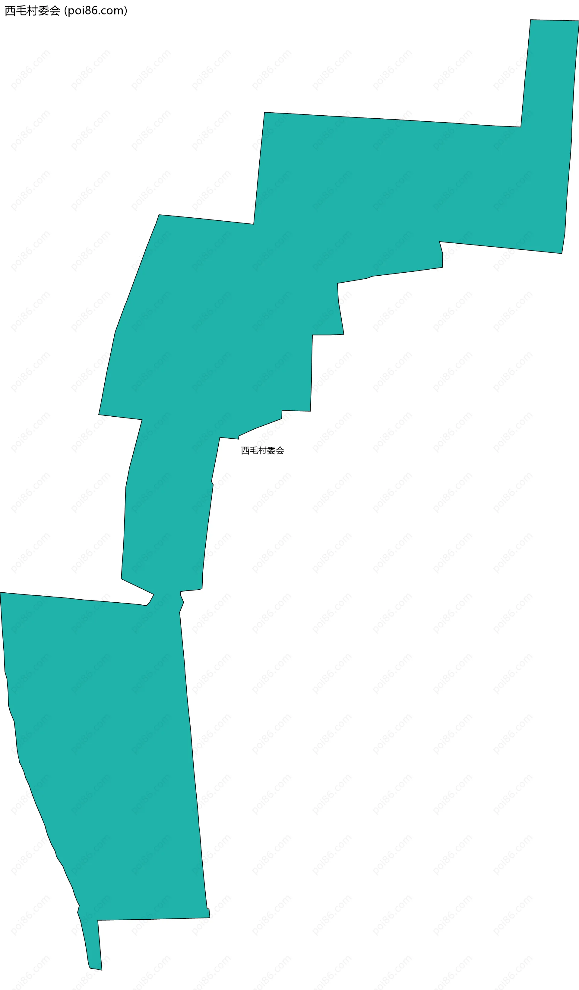 西毛村委会边界地图