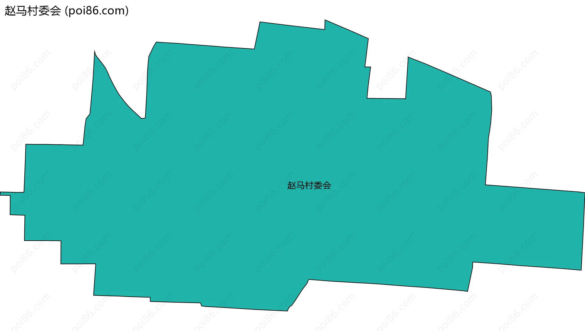 赵马村委会边界地图