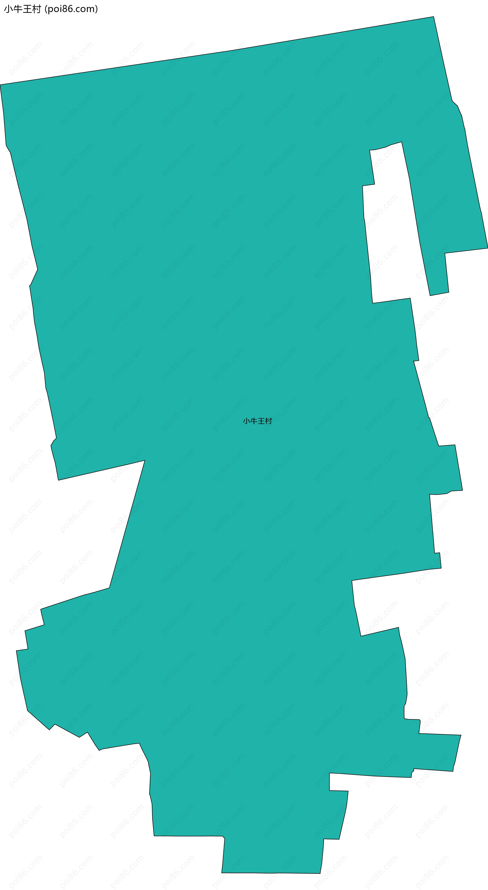 小牛王村边界地图