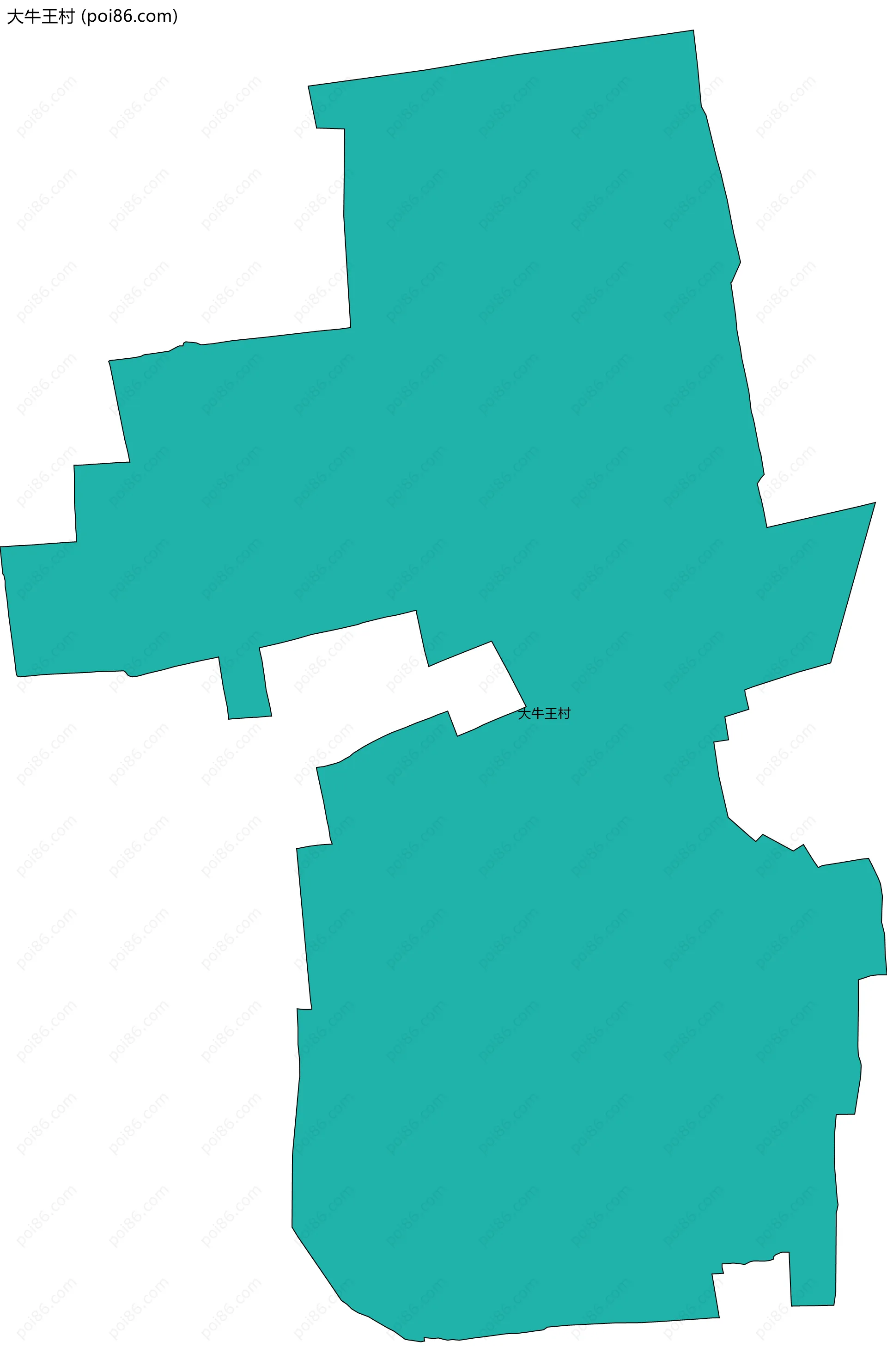 大牛王村边界地图