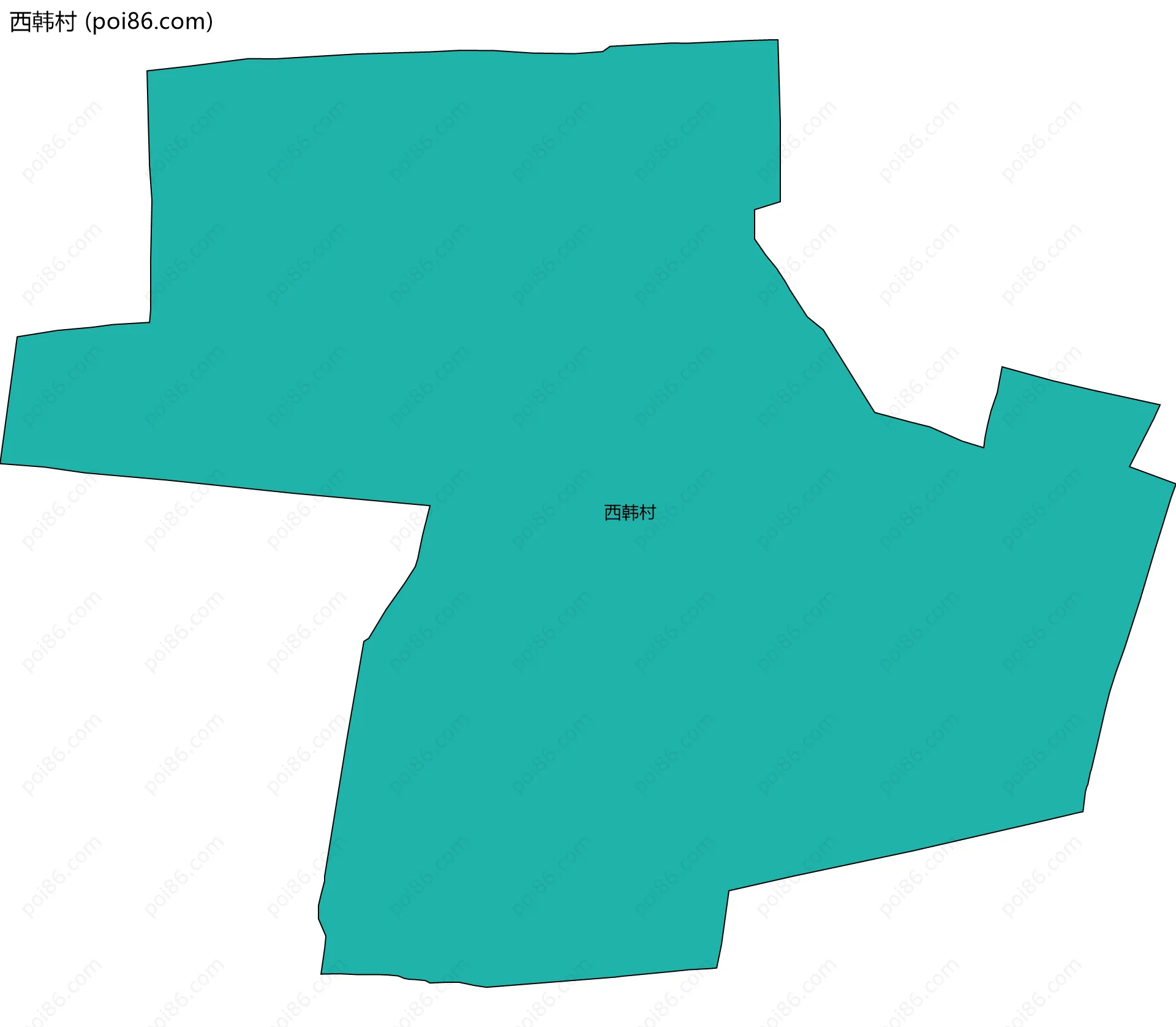 西韩村边界地图