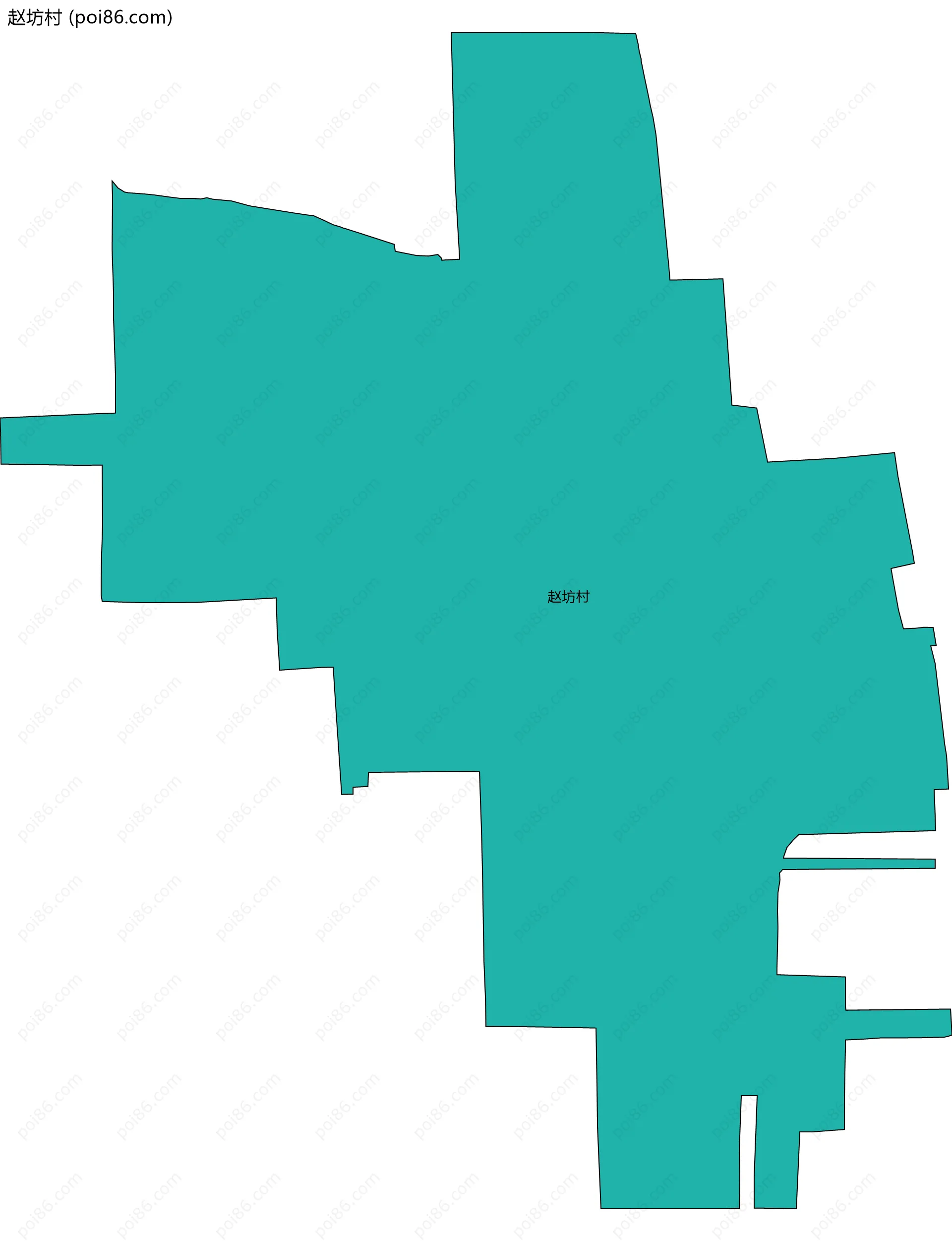 赵坊村边界地图