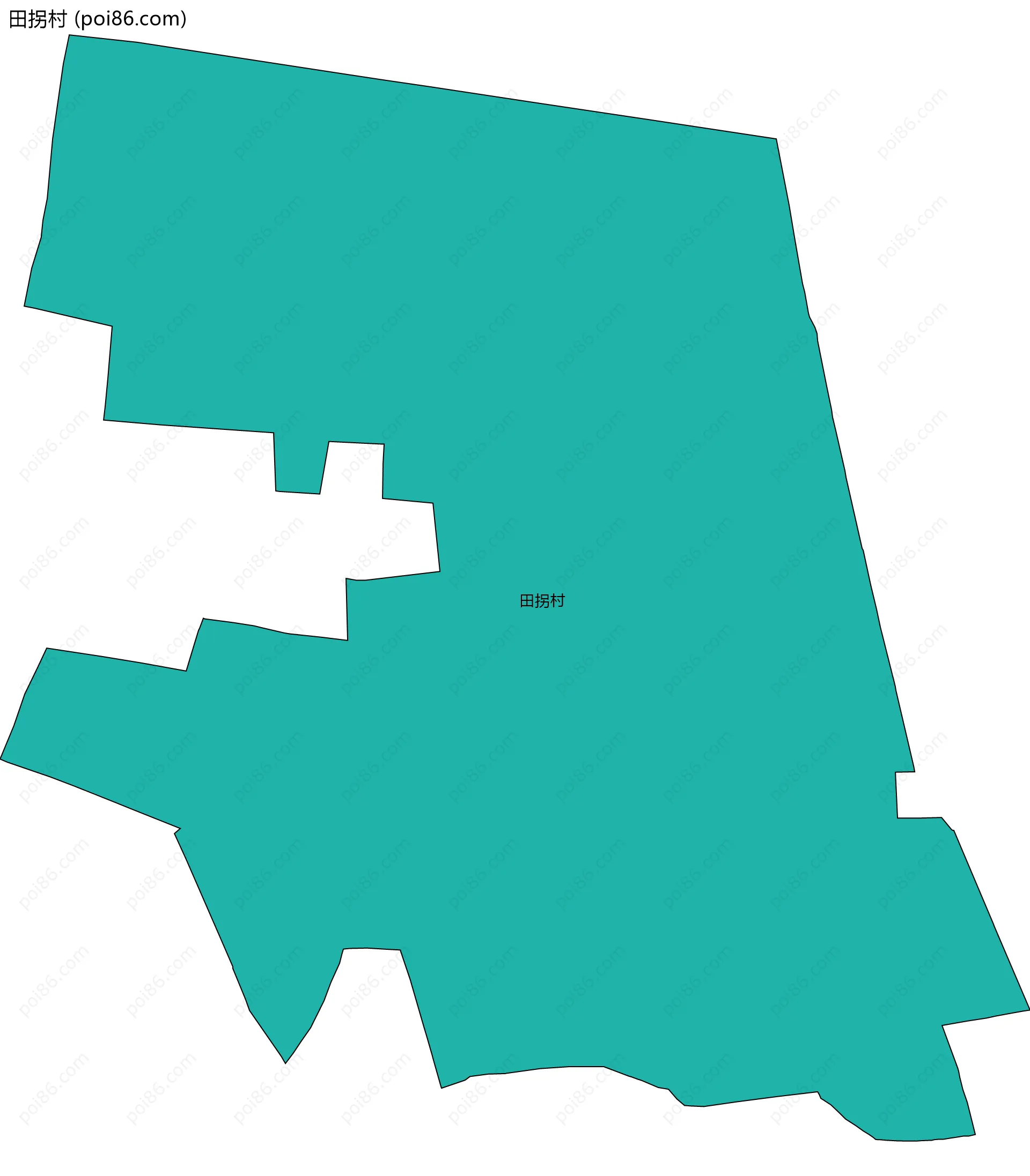 田拐村边界地图