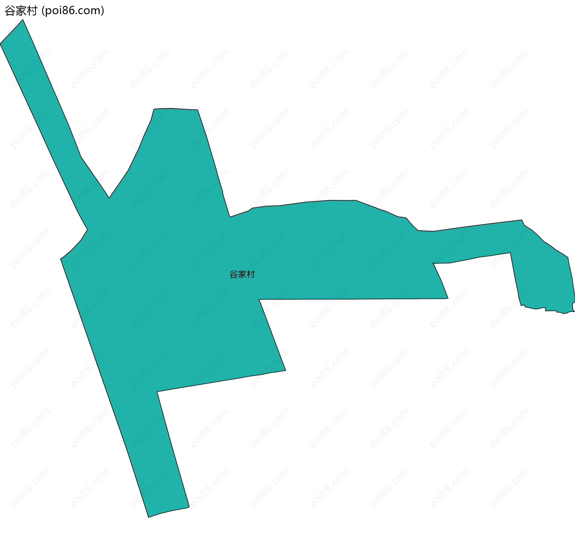 谷家村边界地图