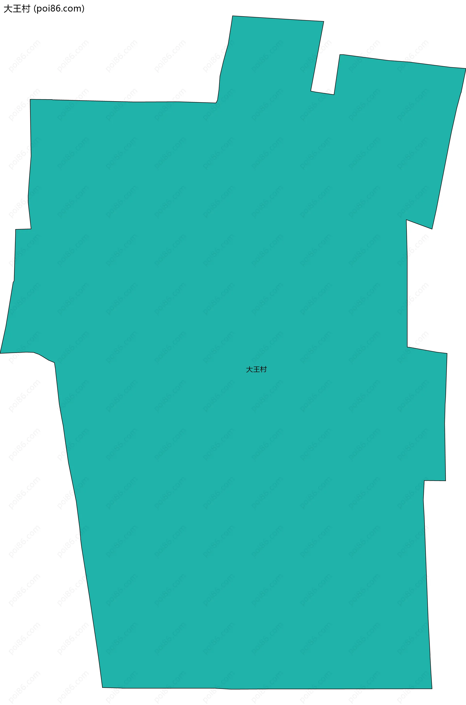 大王村边界地图