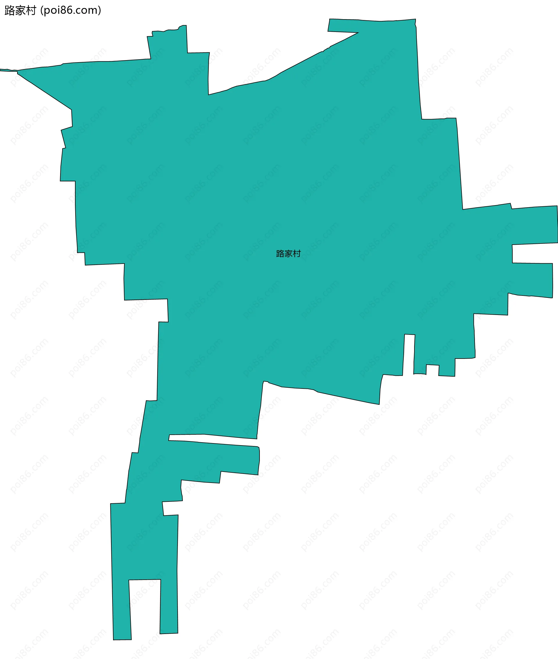 路家村边界地图