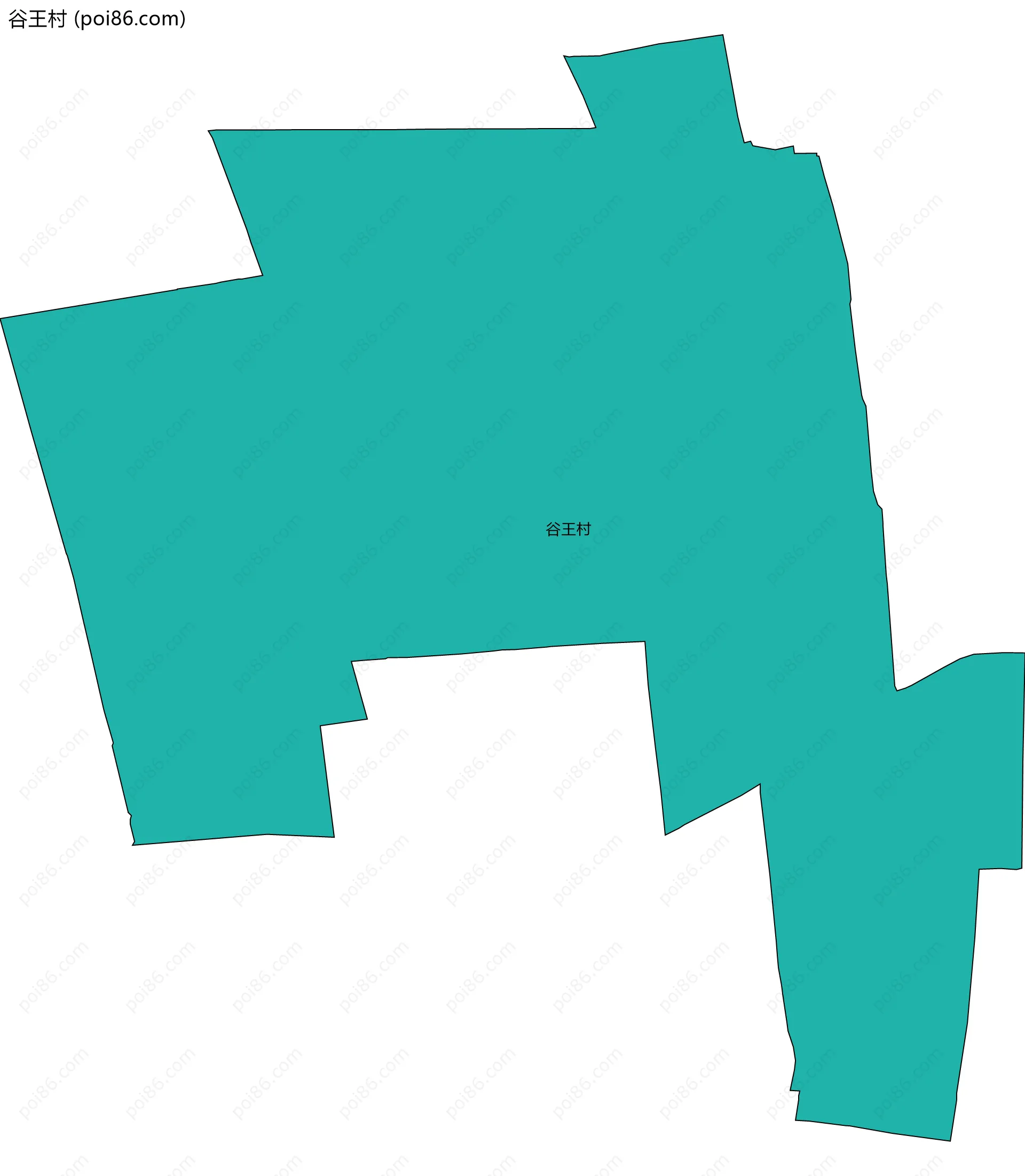 谷王村边界地图