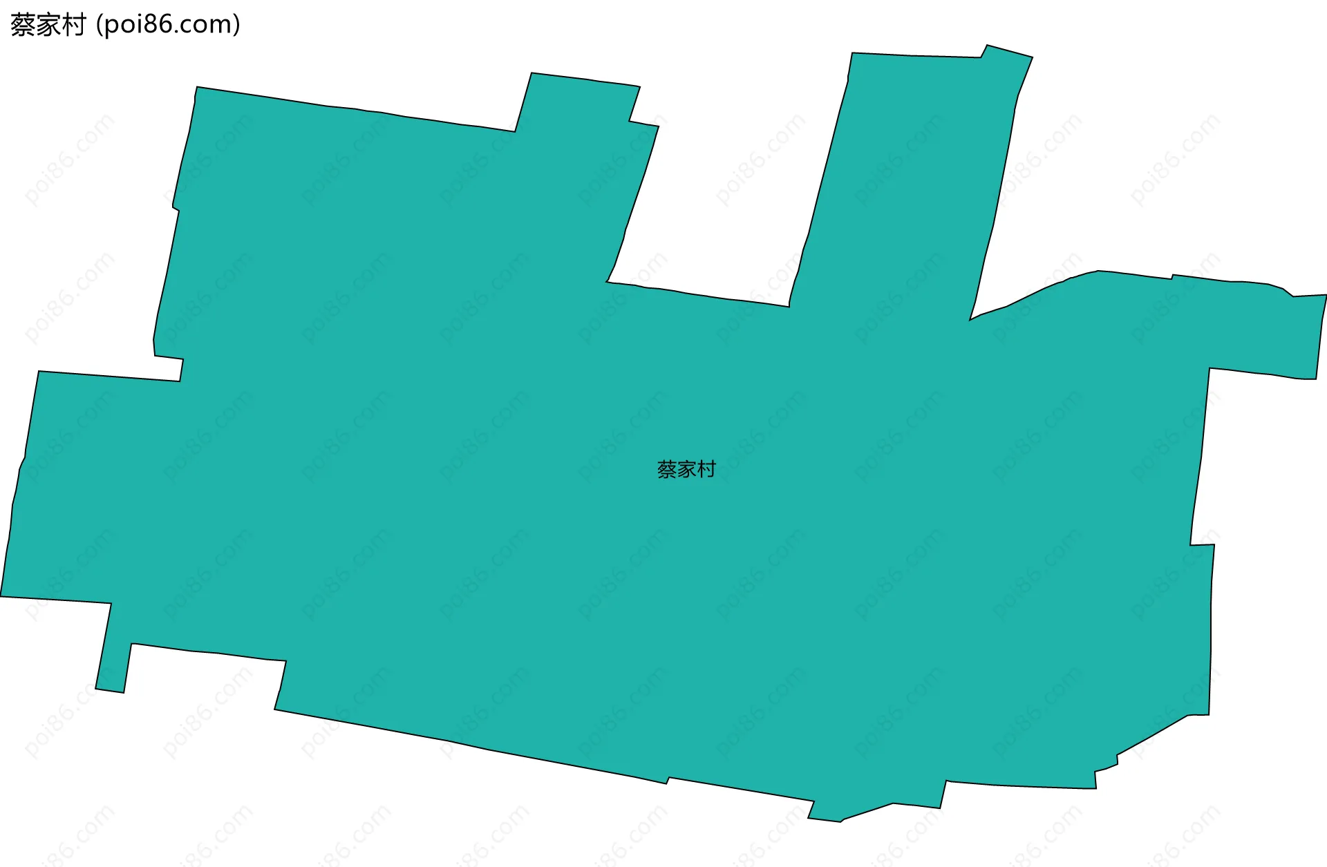 蔡家村边界地图