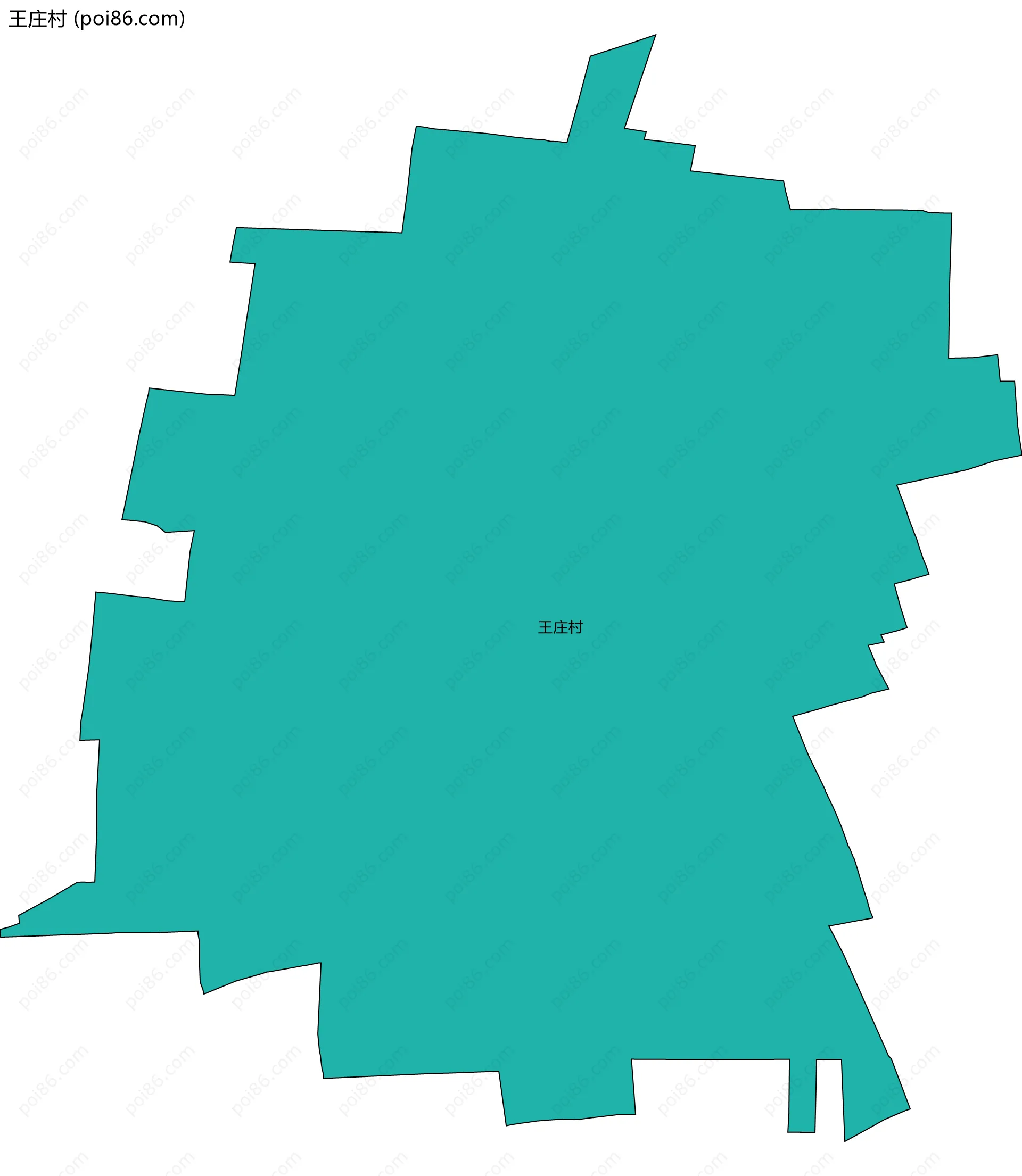 王庄村边界地图