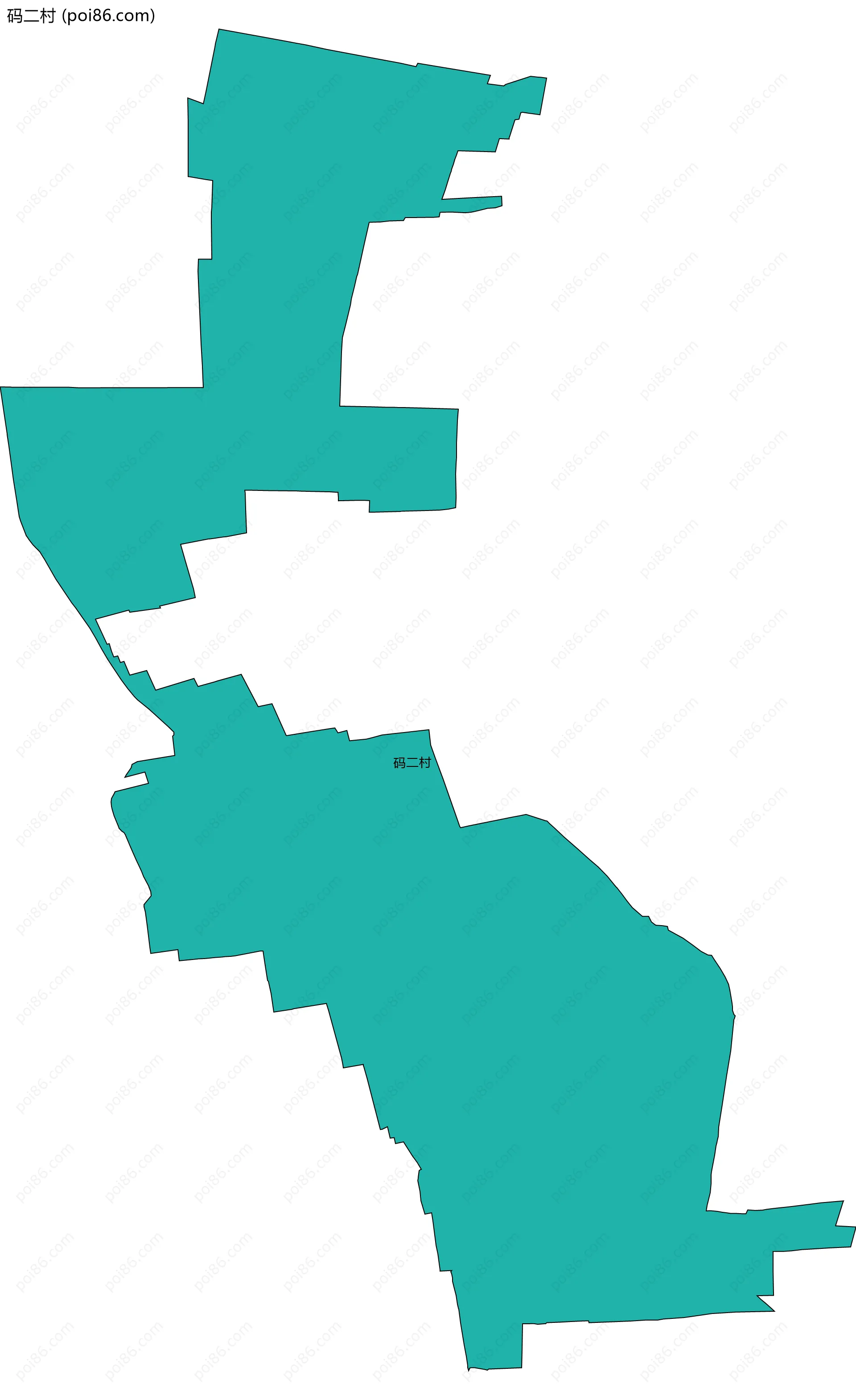 码二村边界地图